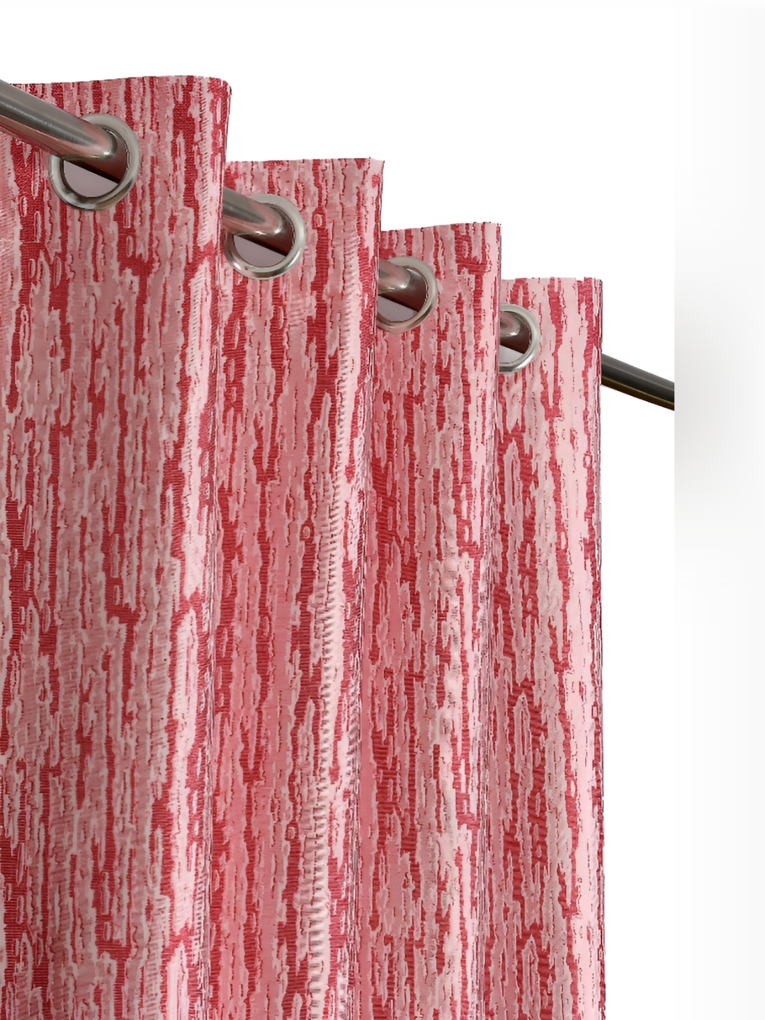 Galaxy Home Decor Maroon and Peach 2 Pieces Abstract Room Darkening Door Curtains