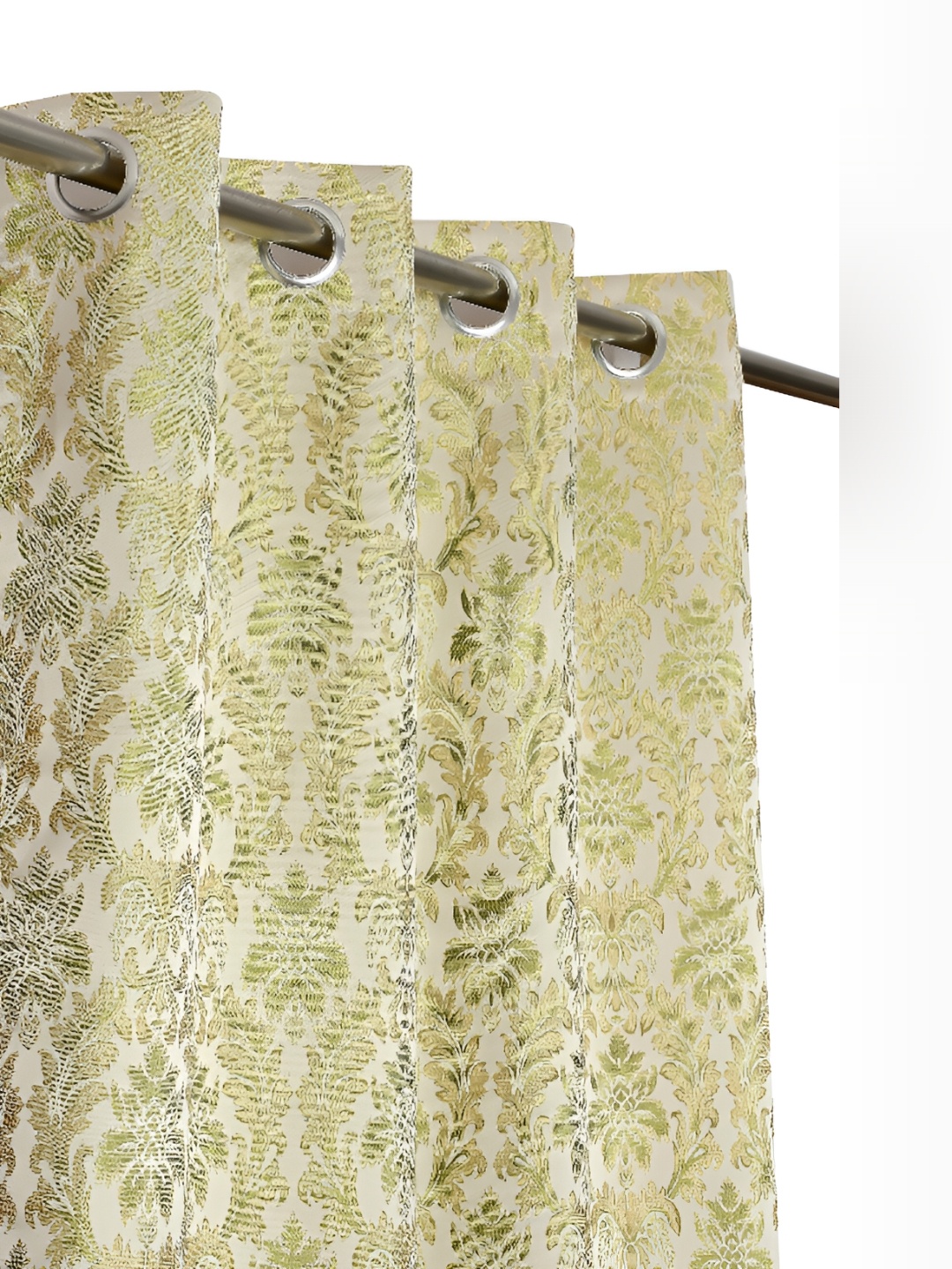 Galaxy Home Decor Green Floral Room Darkening Long Door Curtain