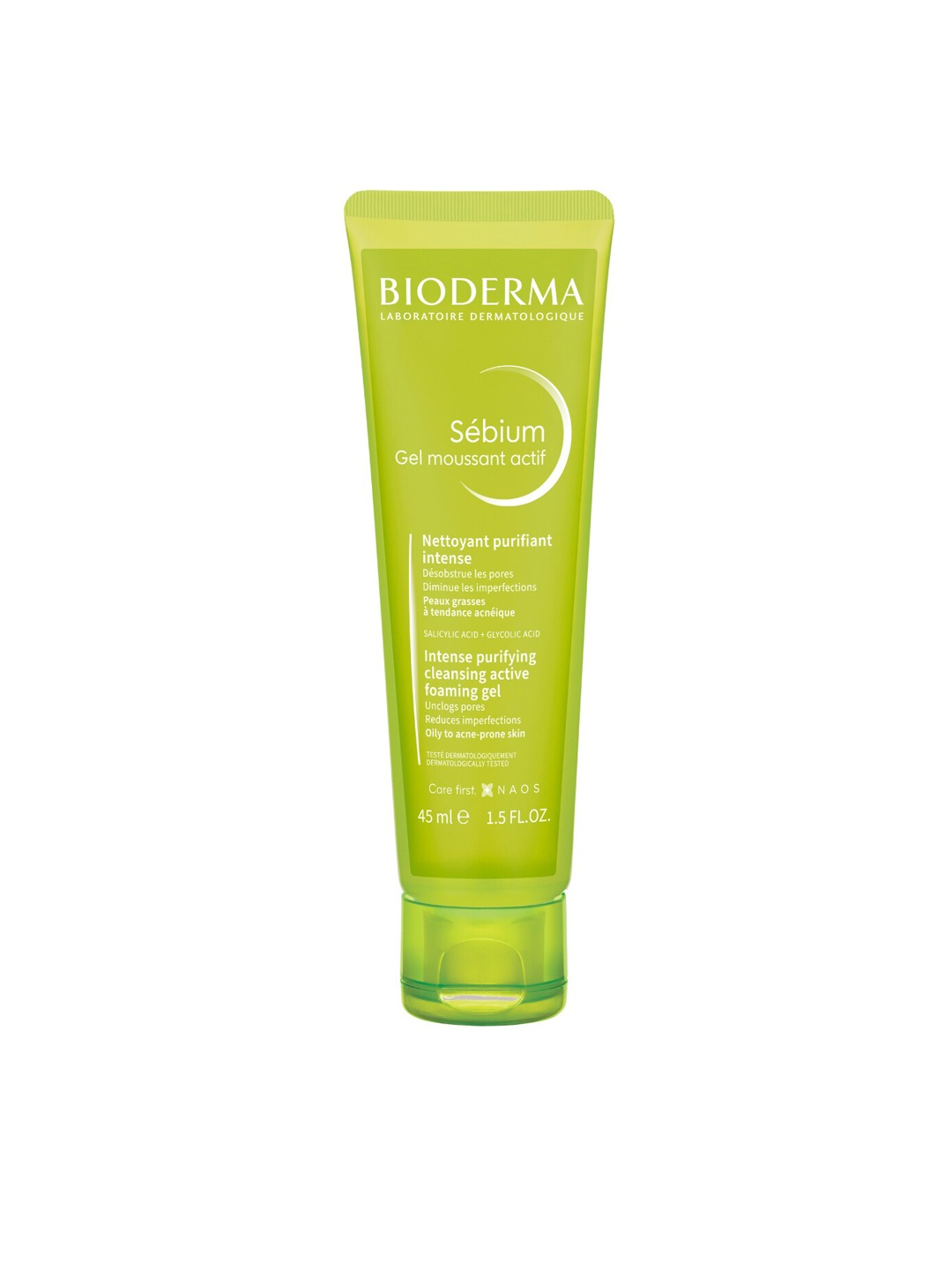 BIODERMA Sebium Moussant Actif Cleansing Foaming Gel with Glycolic & Salicylic Gel - 45 ml, Green
BIODERMA Sebium Moussant Actif Cleansing Foaming Gel with Glycolic & Salicylic Gel - 45 ml, Green