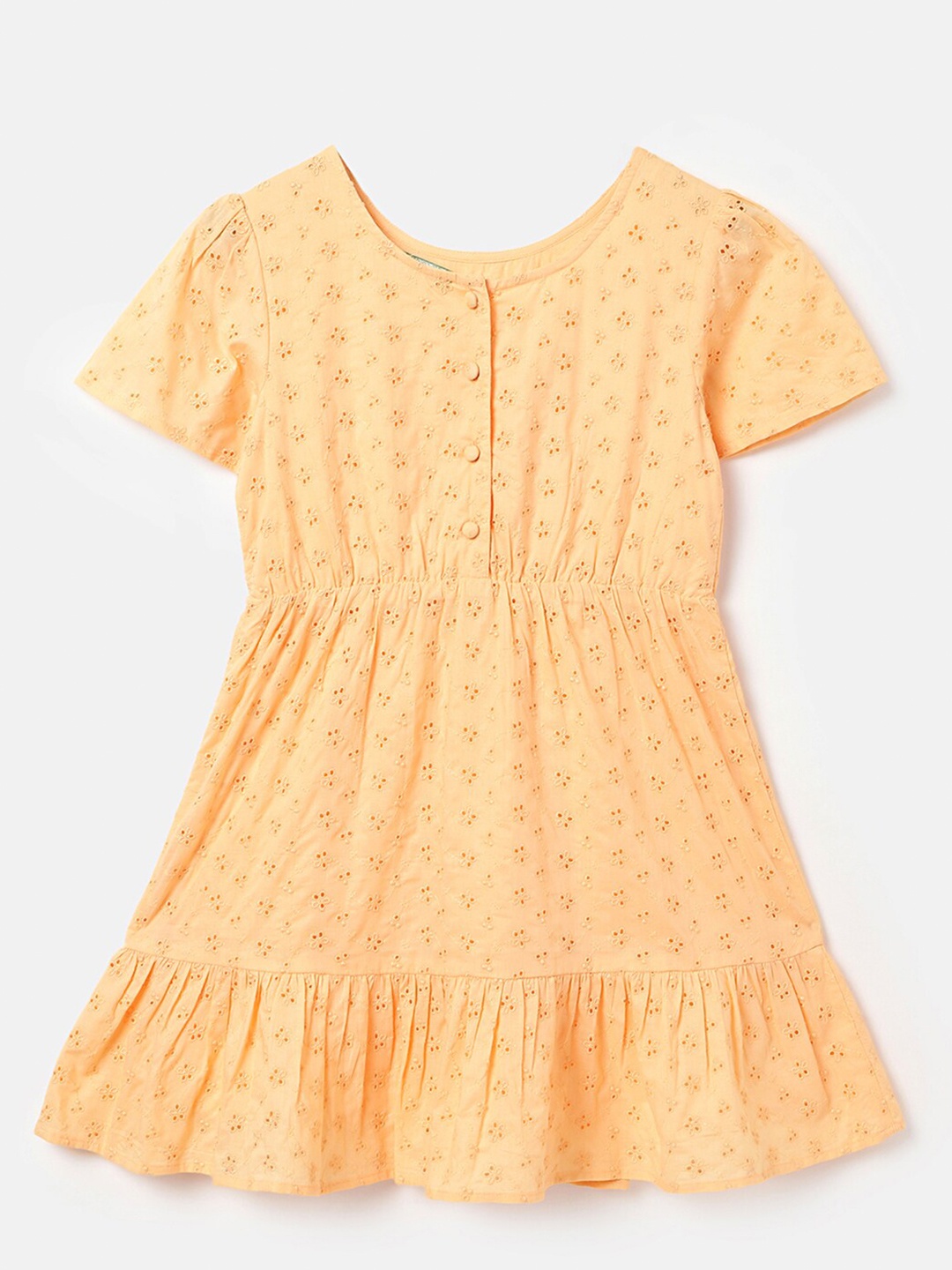 United Colors of Benetton Girls Self Design Puffed Sleeves Pure Cotton Fit & Flare Dress, Orange
United Colors of Benetton Girls Self Design Puffed Sleeves Pure Cotton Fit & Flare Dress, Orange