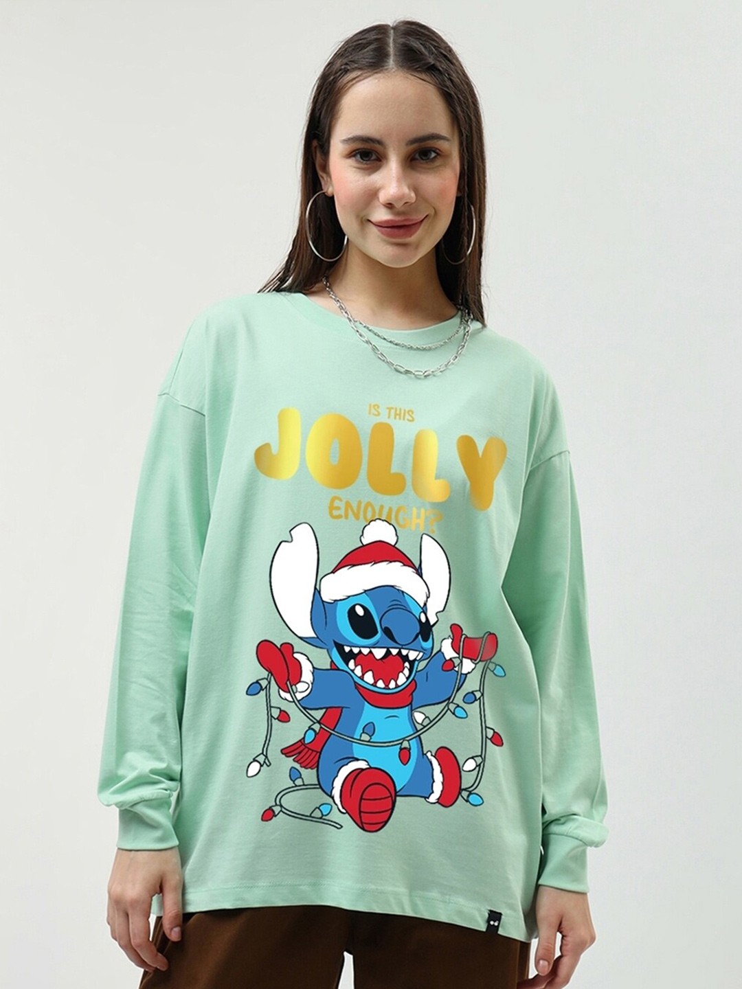 Bewakoof Jolly Enough Graphic Printed Drop-Shoulder Sleeves Oversized Cotton T-shirt, Green
Bewakoof Jolly Enough Graphic Printed Drop-Shoulder Sleeves Oversized Cotton T-shirt, Green