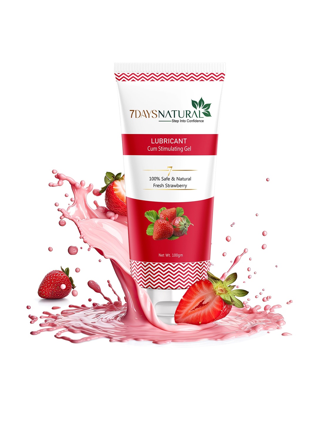 7 DAYS Natural Fresh Strawberry Water-Based Lubricant Cum Stimulating Gel - 100 g, Red
7 DAYS Natural Fresh Strawberry Water-Based Lubricant Cum Stimulating Gel - 100 g, Red