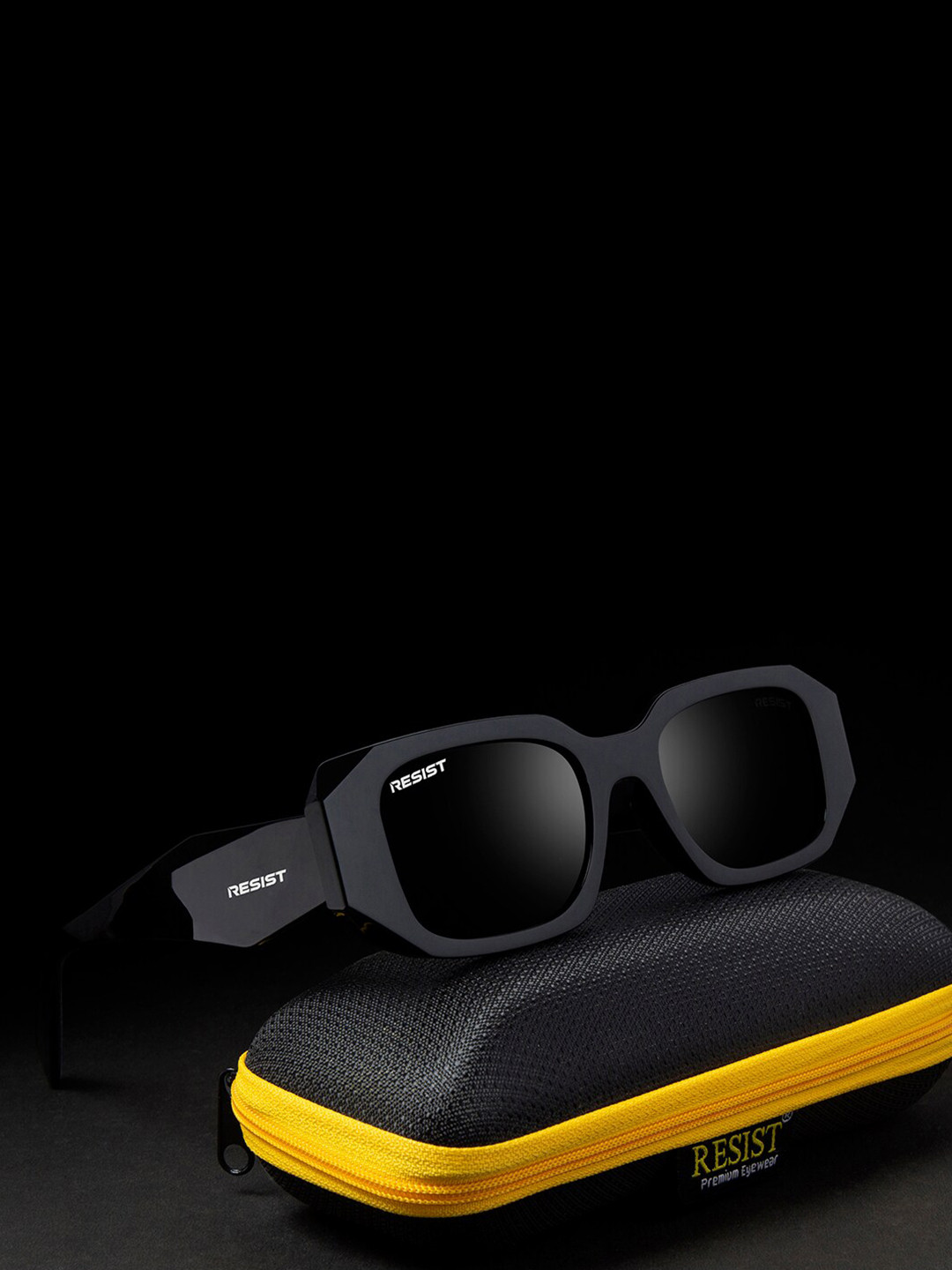 RESIST EYEWEAR Unisex Rectangle Sunglasses with UV Protected Lens MILANO BLACK BLACK
RESIST EYEWEAR Unisex Rectangle Sunglasses with UV Protected Lens MILANO BLACK BLACK