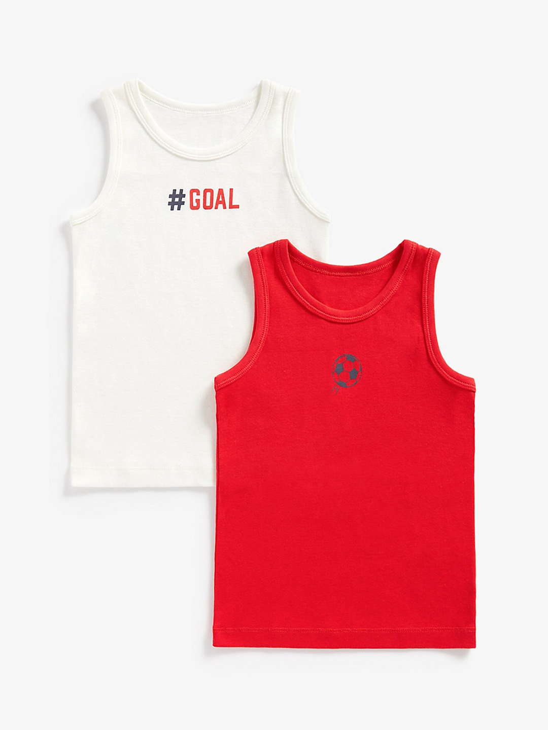 mothercare Boys Pack Of 2 Printed Rich Sleeveless Innerwear Vests 410261703003, White
mothercare Boys Pack Of 2 Printed Rich Sleeveless Innerwear Vests 410261703003, White