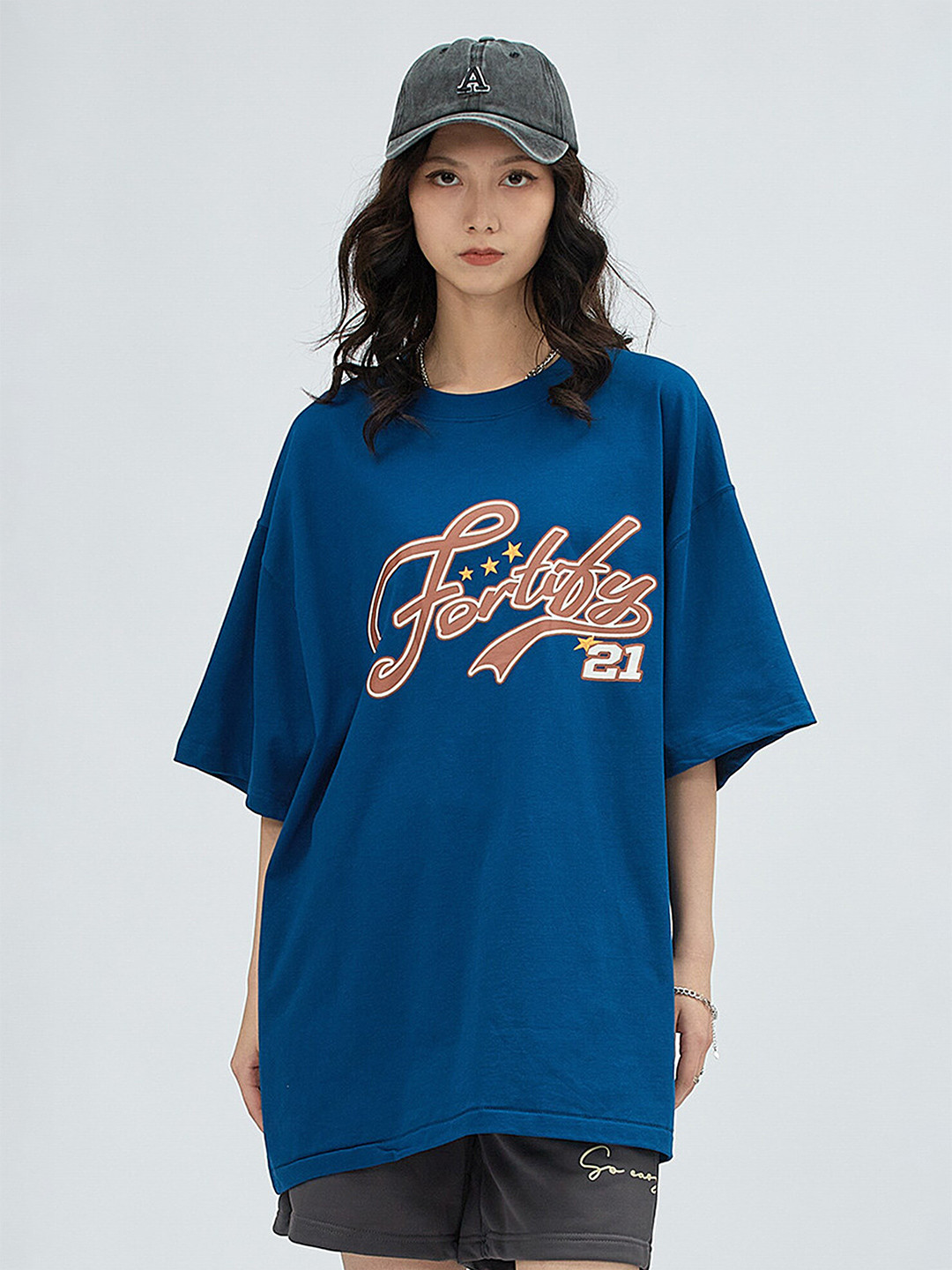 LULU & SKY Print Extended Sleeves Cotton Longline Top, Blue
LULU & SKY Print Extended Sleeves Cotton Longline Top, Blue