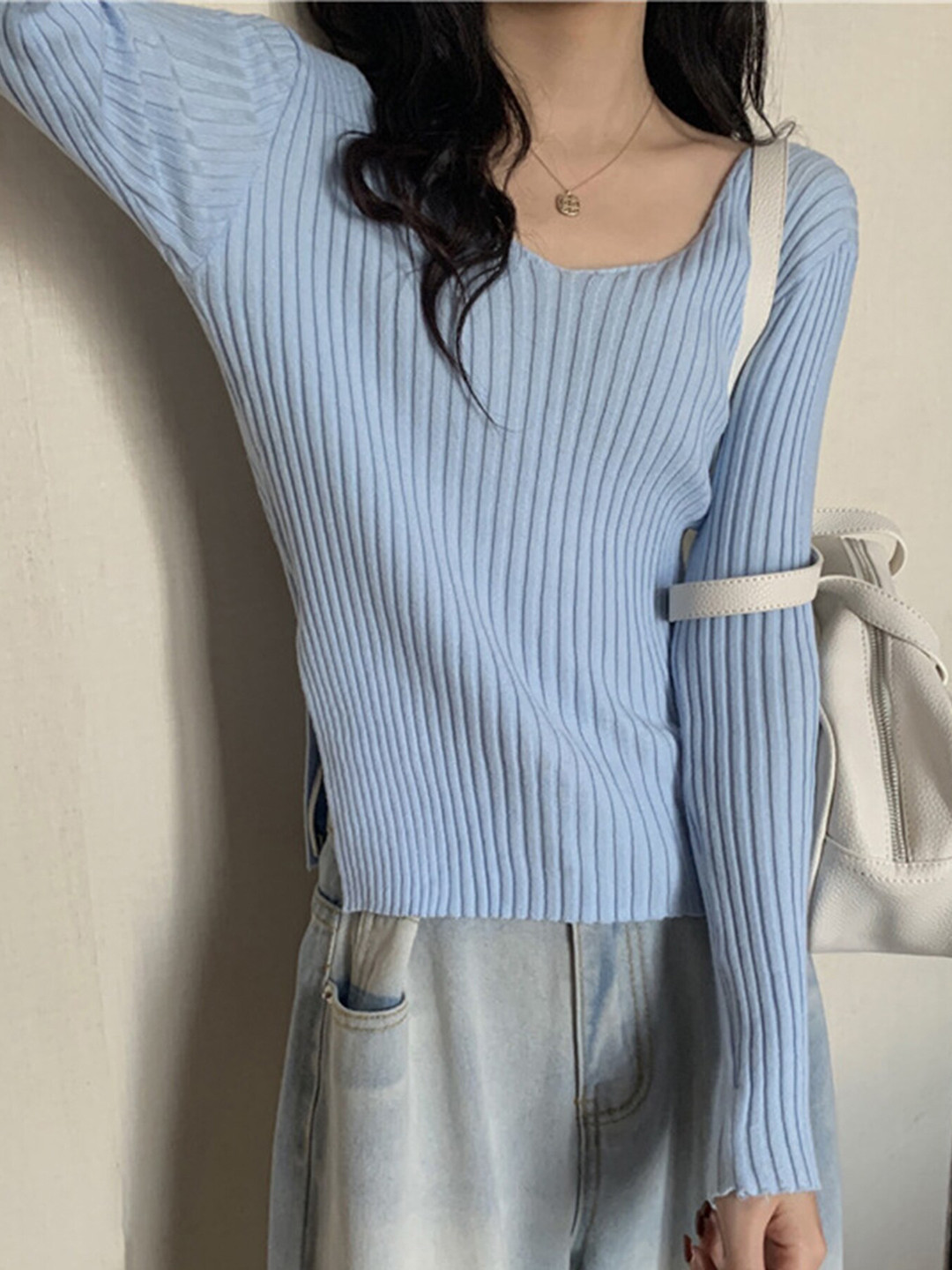 LULU & SKY Striped Long Sleeves Top, Blue 
LULU & SKY Striped Long Sleeves Top, Blue