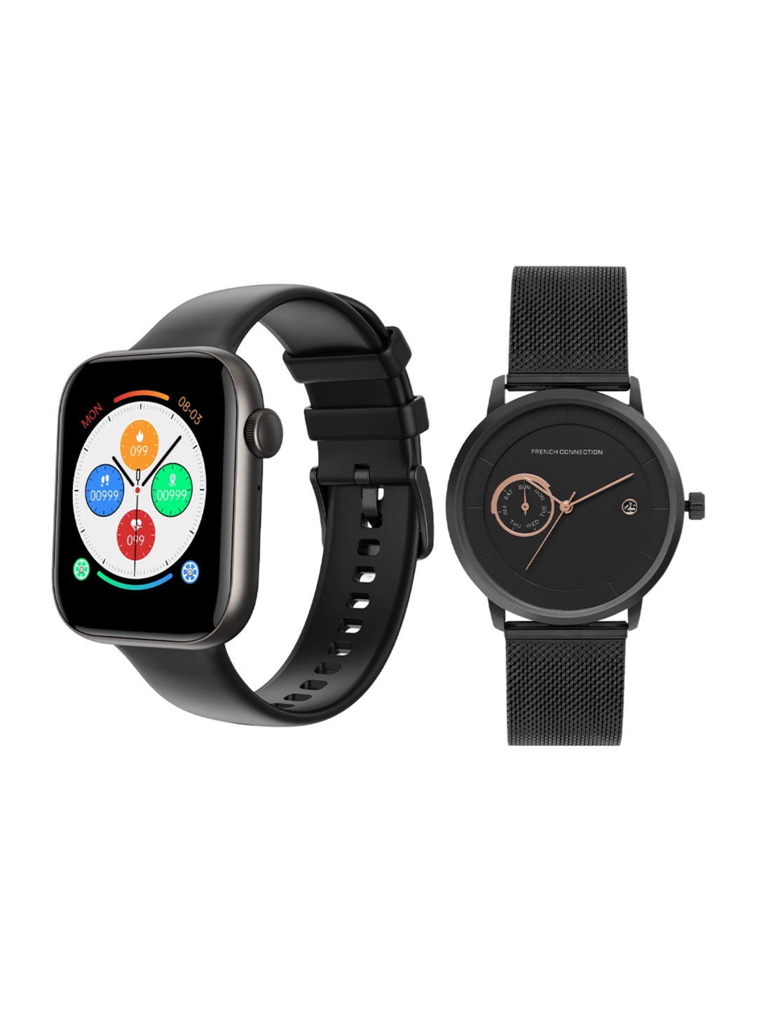 French Connection His & Her Printed Bluetooth Dial & Straps Analogue Watch FCSA025B-07C, Black
French Connection His & Her Printed Bluetooth Dial & Straps Analogue Watch FCSA025B-07C, Black
