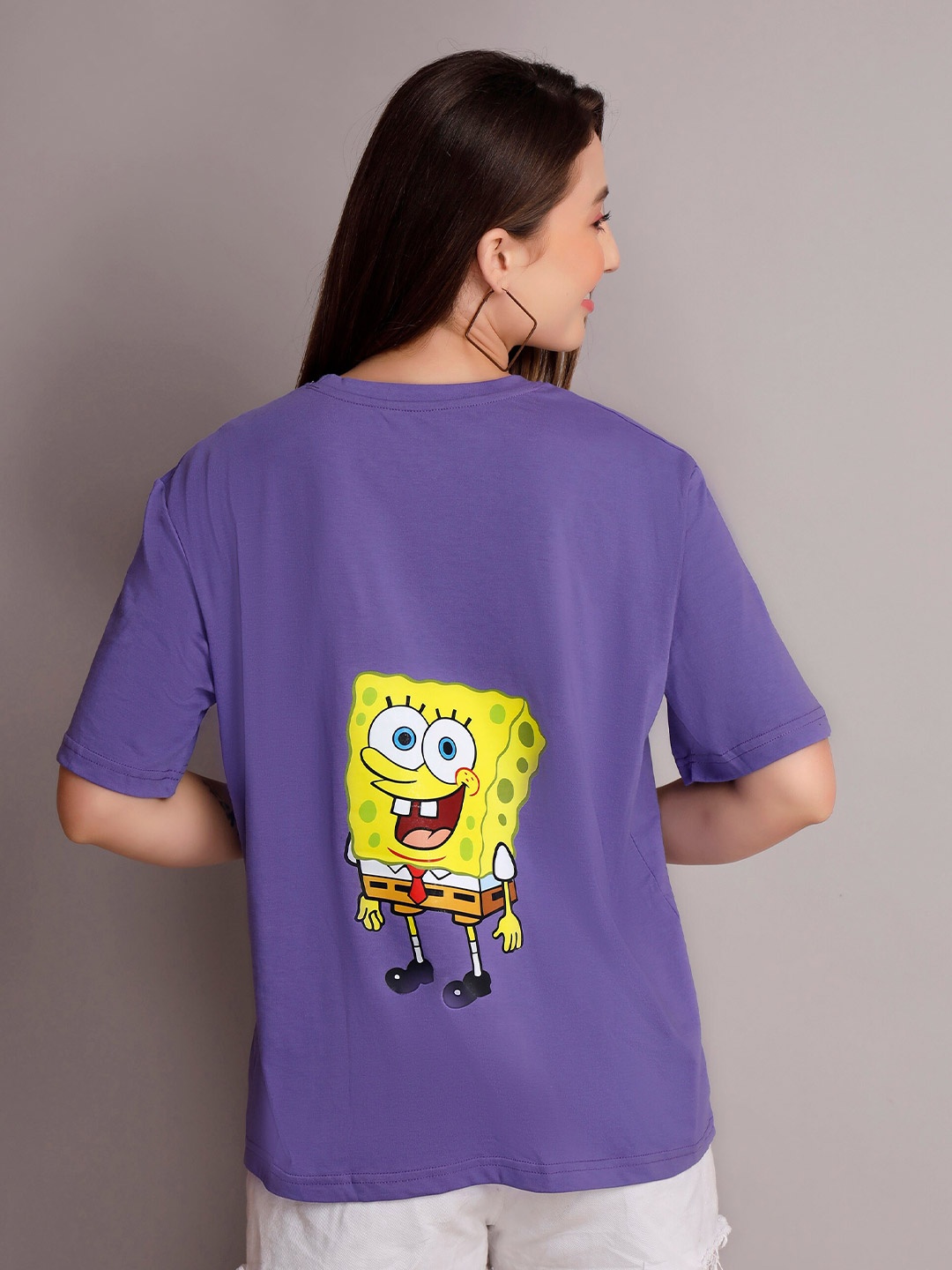 VISO Sponge Bob Graphic Printed Drop-Shoulder Sleeves Oversized Cotton T-shirt, Purple
VISO Sponge Bob Graphic Printed Drop-Shoulder Sleeves Oversized Cotton T-shirt, Purple