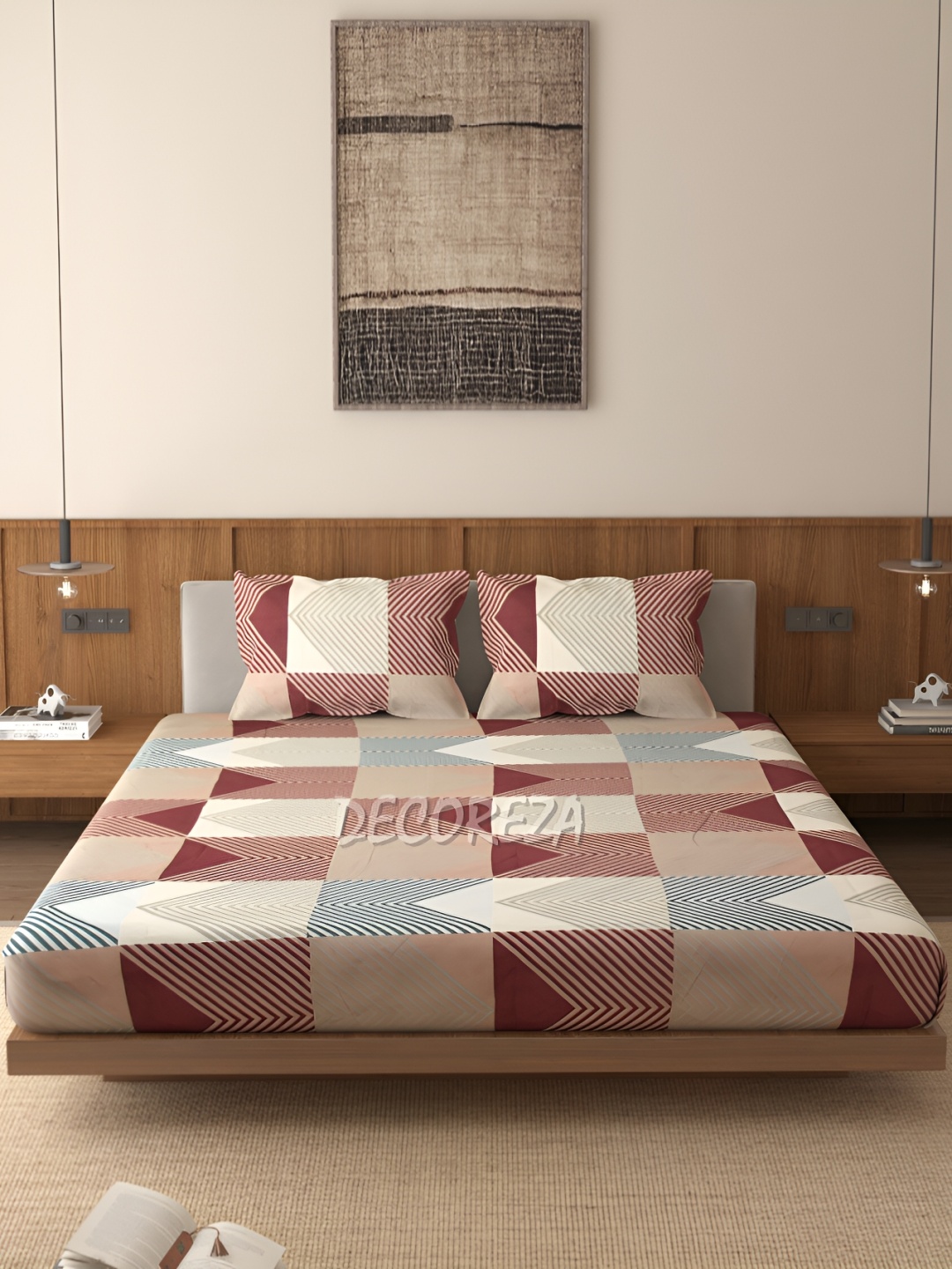 DECOREZA Brown and Beige Ethnic Motifs 300 TC Cotton Queen Bedsheet with 2 Pillow Covers
DECOREZA Brown and Beige Ethnic Motifs 300 TC Cotton Queen Bedsheet with 2 Pillow Covers