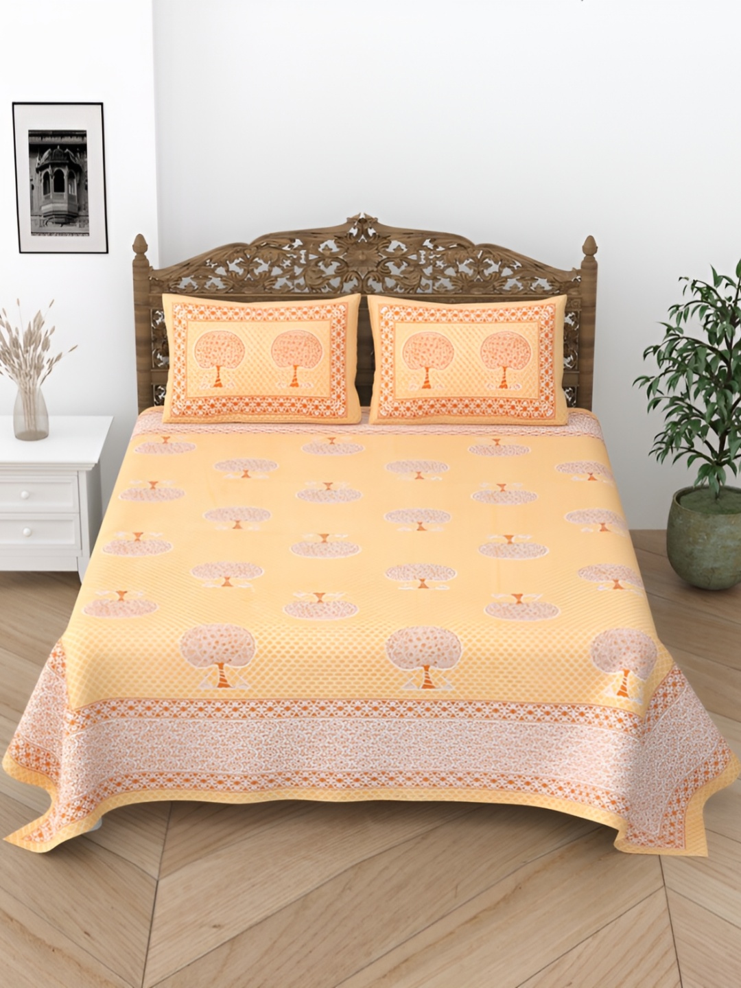 Comfowell Beige & Pink Floral Printed Cotton 244 TC Single Bedsheet With 2 Pillow Covers
Comfowell Beige & Pink Floral Printed Cotton 244 TC Single Bedsheet With 2 Pillow Covers