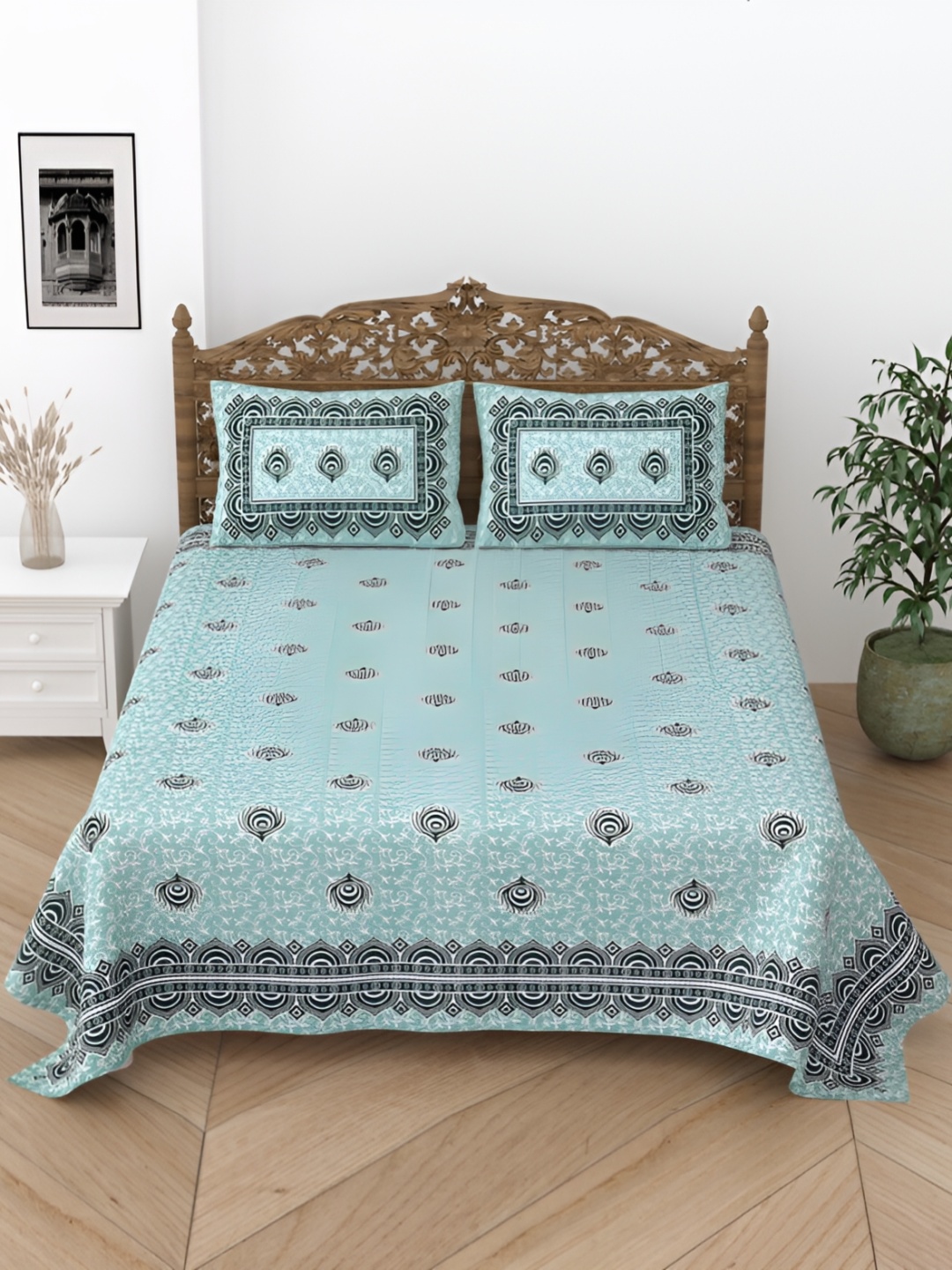 Comfowell Green & White Floral Printed Cotton 244 TC Single Bedsheet With 2 Pillow Covers
Comfowell Green & White Floral Printed Cotton 244 TC Single Bedsheet With 2 Pillow Covers