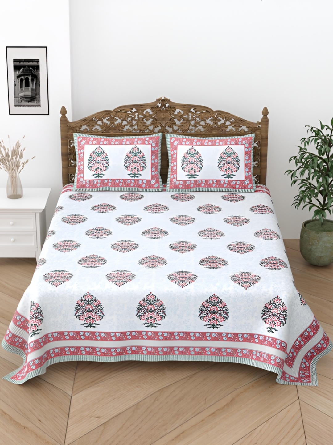 Comfowell Red & White Floral Printed Cotton 244 TC Single Bedsheet With 2 Pillow Covers
Comfowell Red & White Floral Printed Cotton 244 TC Single Bedsheet With 2 Pillow Covers