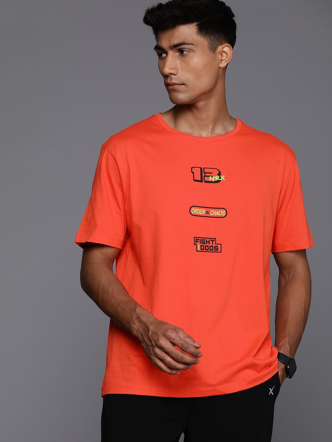 HRX by Hrithik Roshan Men Typography Printed Relaxed Fit Pure Cotton T-shirt, Orange
HRX by Hrithik Roshan Men Typography Printed Relaxed Fit Pure Cotton T-shirt, Orange