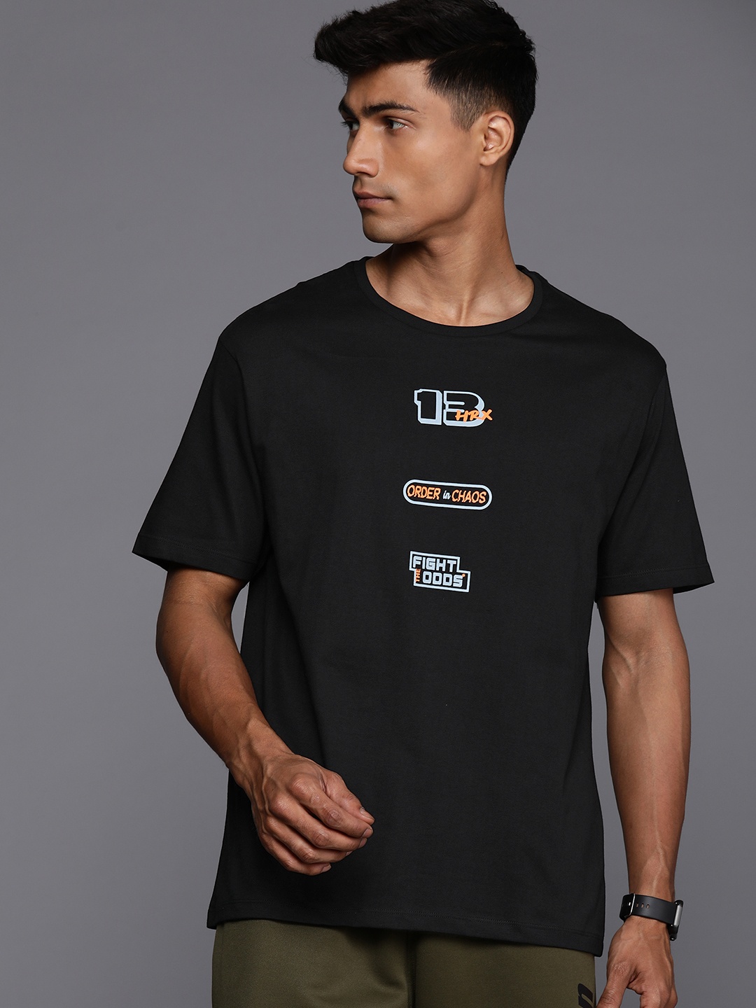 HRX by Hrithik Roshan Men Typography Printed Relaxed Fit Pure Cotton T-shirt, Black
HRX by Hrithik Roshan Men Typography Printed Relaxed Fit Pure Cotton T-shirt, Black