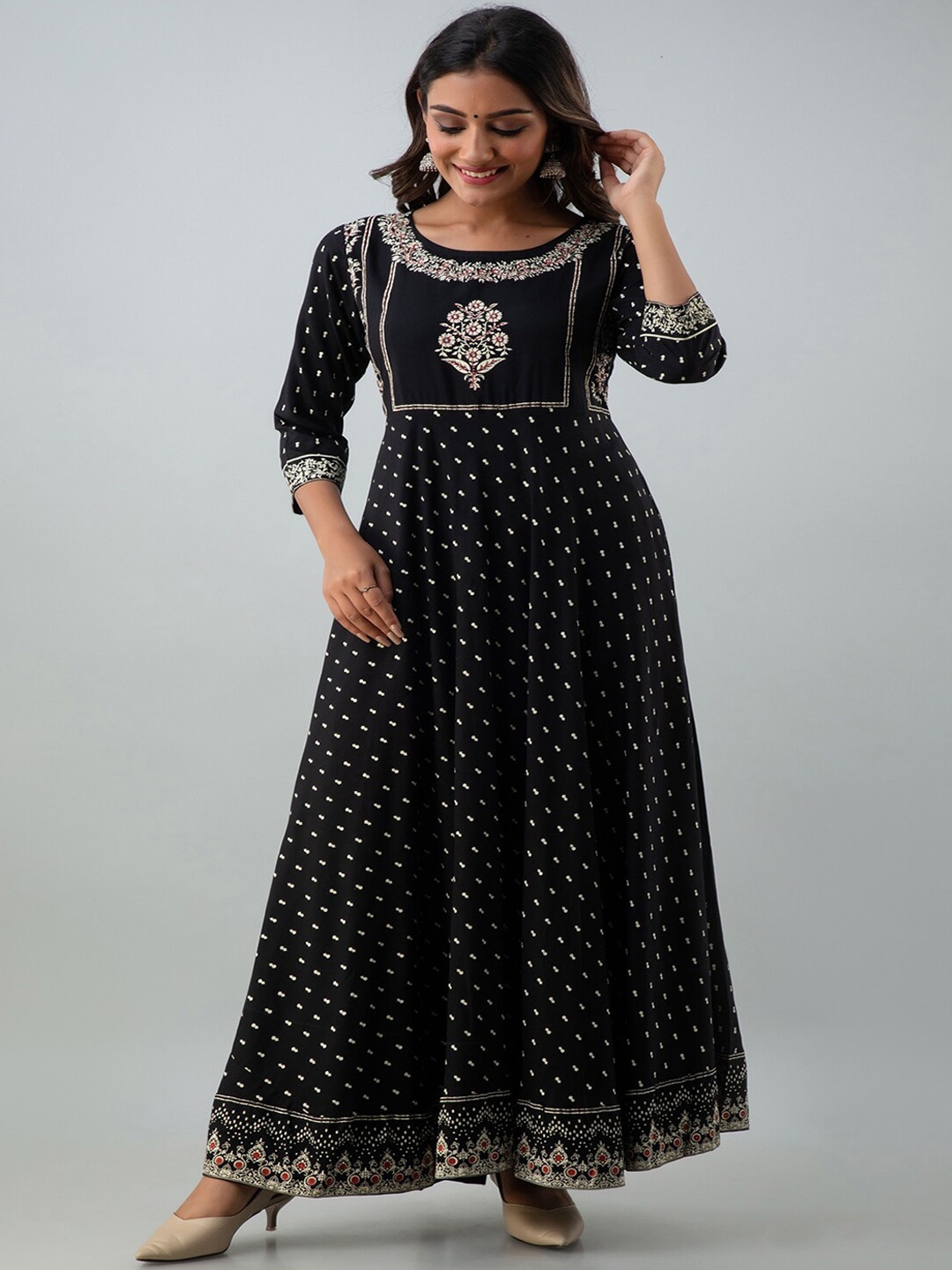 all about you Black Ethnic Motifs Printed Embroidered Detailed Liva Maxi Ethnic Dress
all about you Black Ethnic Motifs Printed Embroidered Detailed Liva Maxi Ethnic Dress