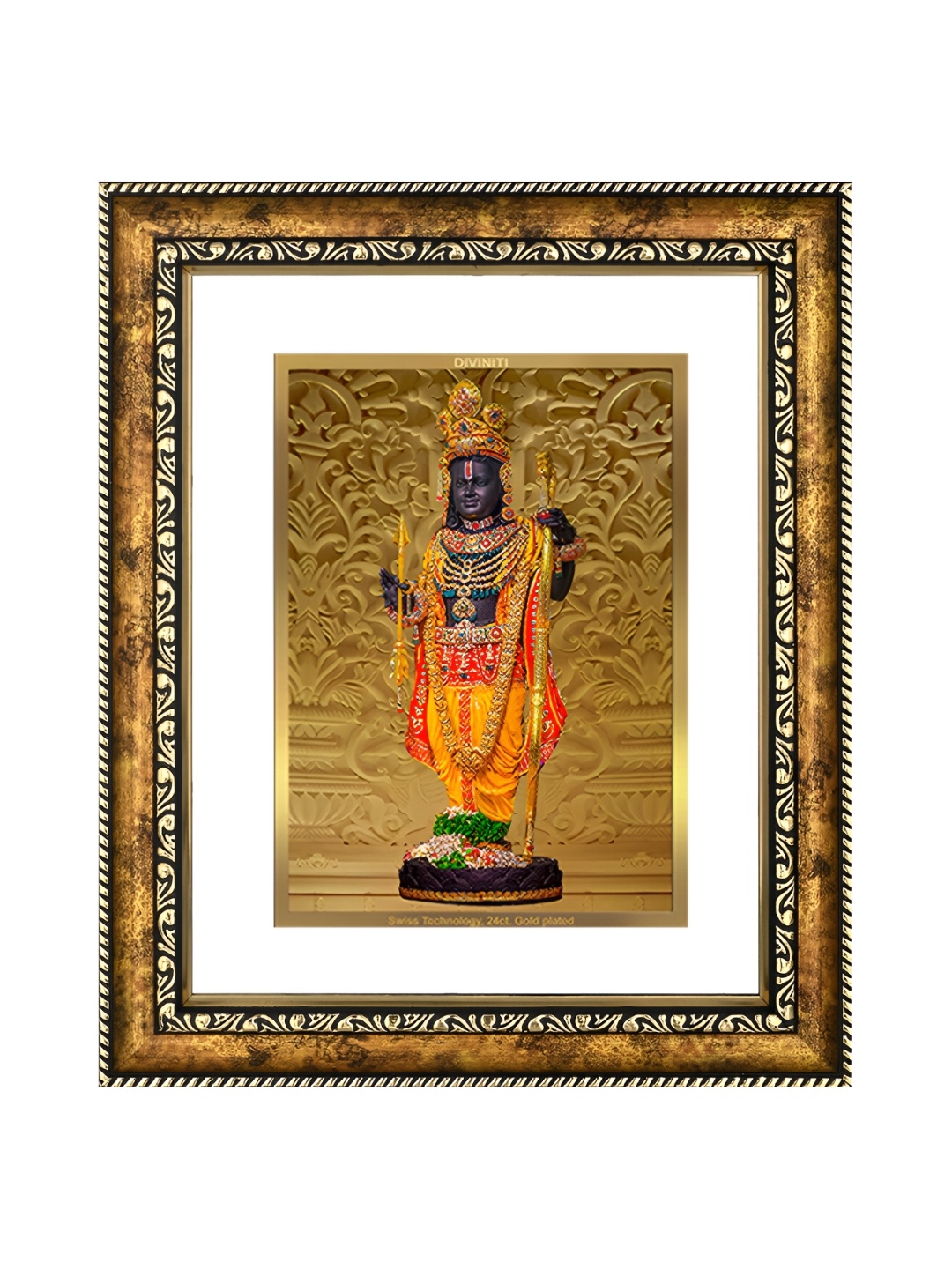 DIVINITI GoldToned and White 24K Gold Plated Ram Lalla Wooden Wall & Table Photo Frame
DIVINITI GoldToned and White 24K Gold Plated Ram Lalla Wooden Wall & Table Photo Frame