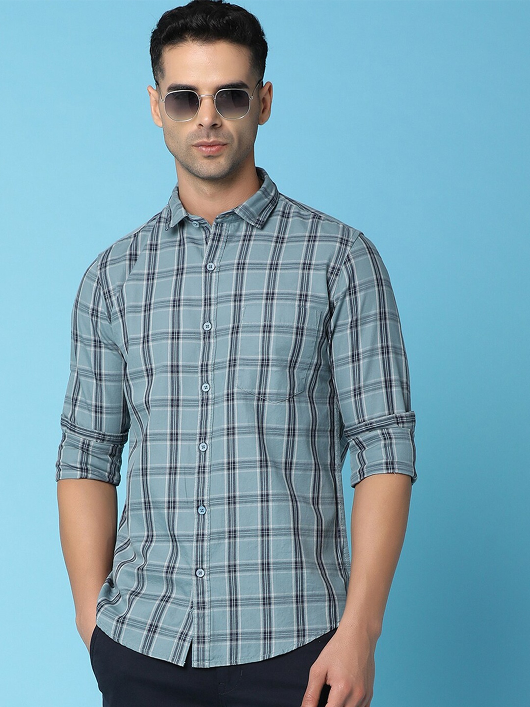 V-Mart Tartan Checks Checked Cotton Spread Collar Long Sleeves Opaque Casual Shirt, Grey
V-Mart Tartan Checks Checked Cotton Spread Collar Long Sleeves Opaque Casual Shirt, Grey
