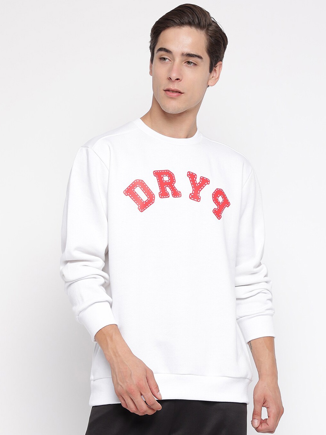 DRYP EVOLUT Typography Printed Cotton Round Neck Long Sleeves Pullover Sweatshirt, White
DRYP EVOLUT Typography Printed Cotton Round Neck Long Sleeves Pullover Sweatshirt, White