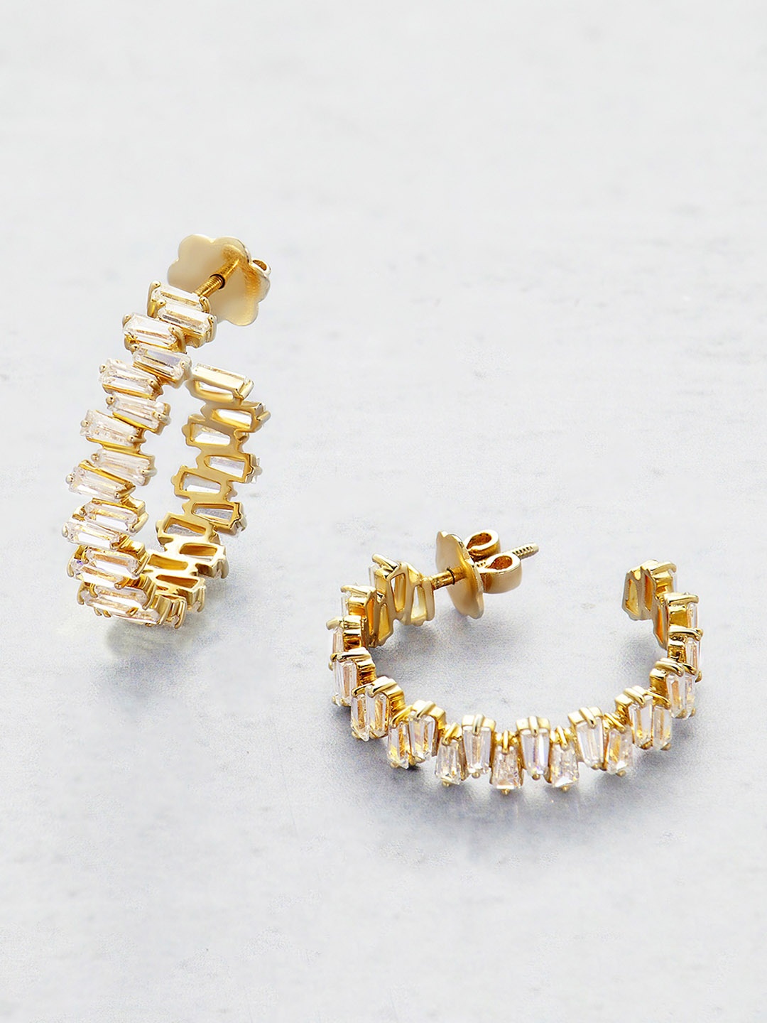 ORIONZ Gold Plated 92.5 Sterling Silver Cubic Zirconia Circular Half Hoop Earrings, Yellow
ORIONZ Gold Plated 92.5 Sterling Silver Cubic Zirconia Circular Half Hoop Earrings, Yellow