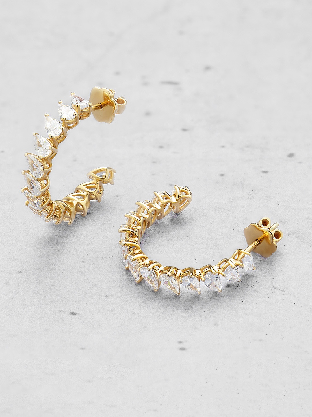 ORIONZ Gold Plated 92.5 Sterling Silver Cubic Zirconia Circular Half Hoop Earrings, Yellow
ORIONZ Gold Plated 92.5 Sterling Silver Cubic Zirconia Circular Half Hoop Earrings, Yellow