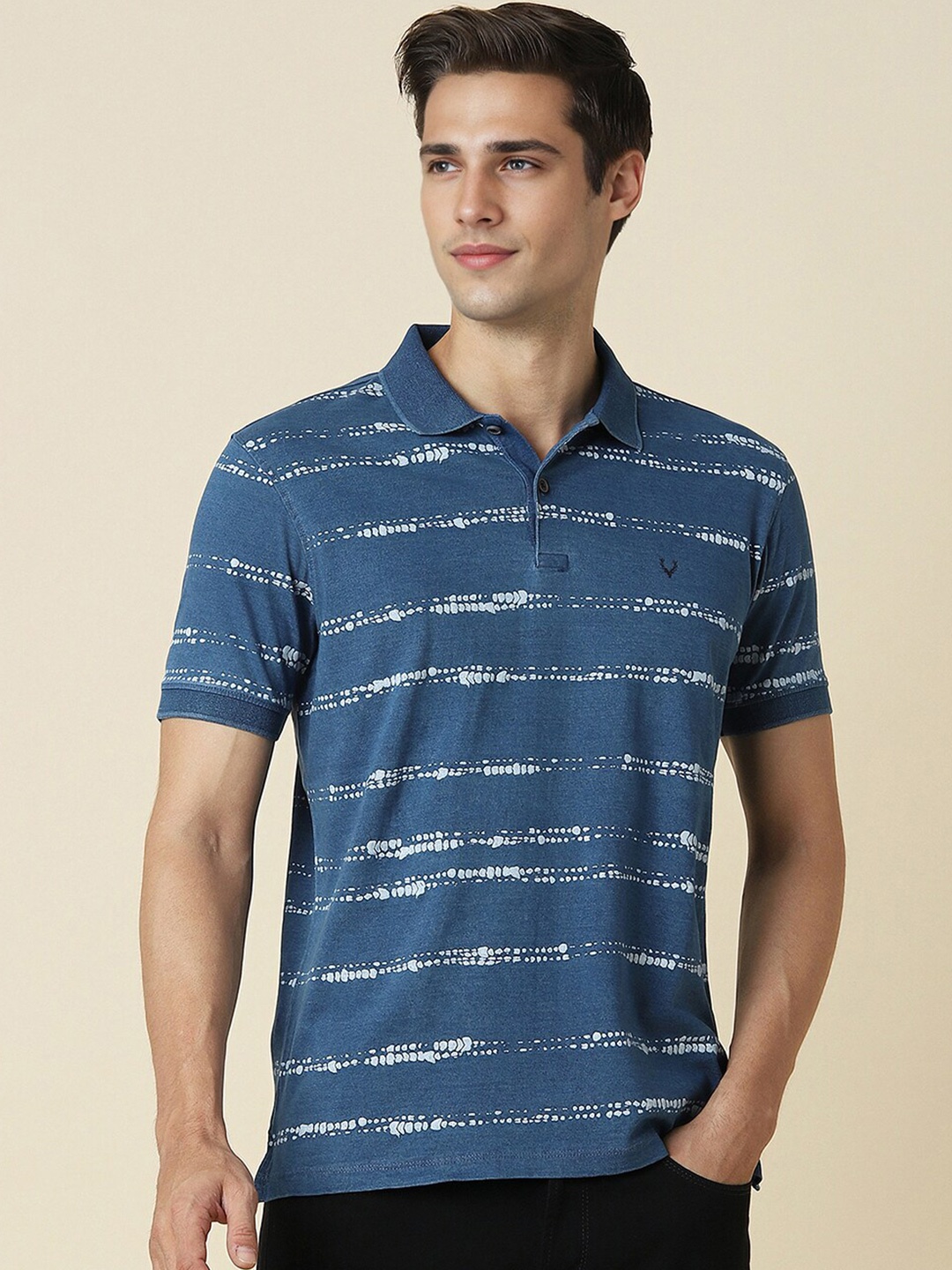 Allen Solly Striped Printed Polo Collar Short Sleeves Regular Fit Casual T-shirt, Blue
Allen Solly Striped Printed Polo Collar Short Sleeves Regular Fit Casual T-shirt, Blue
