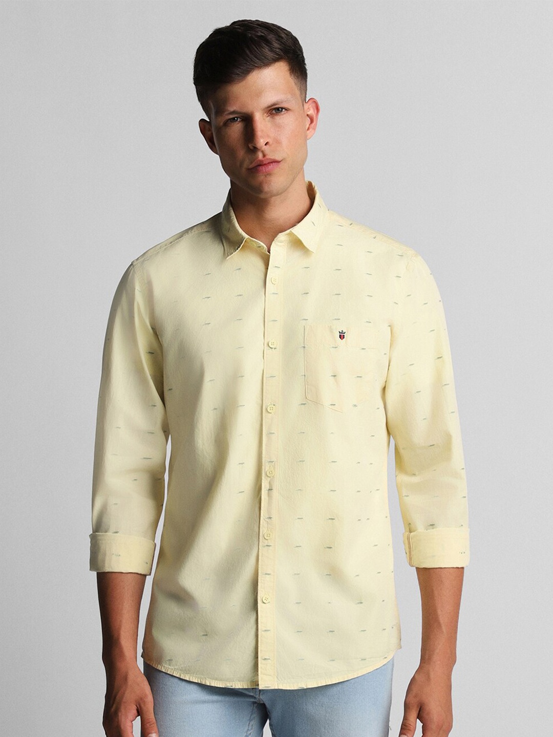 Louis Philippe Jeans Micro Ditsy Printed Slim Fit Cotton Opaque Casual Shirt, Yellow
Louis Philippe Jeans Micro Ditsy Printed Slim Fit Cotton Opaque Casual Shirt, Yellow