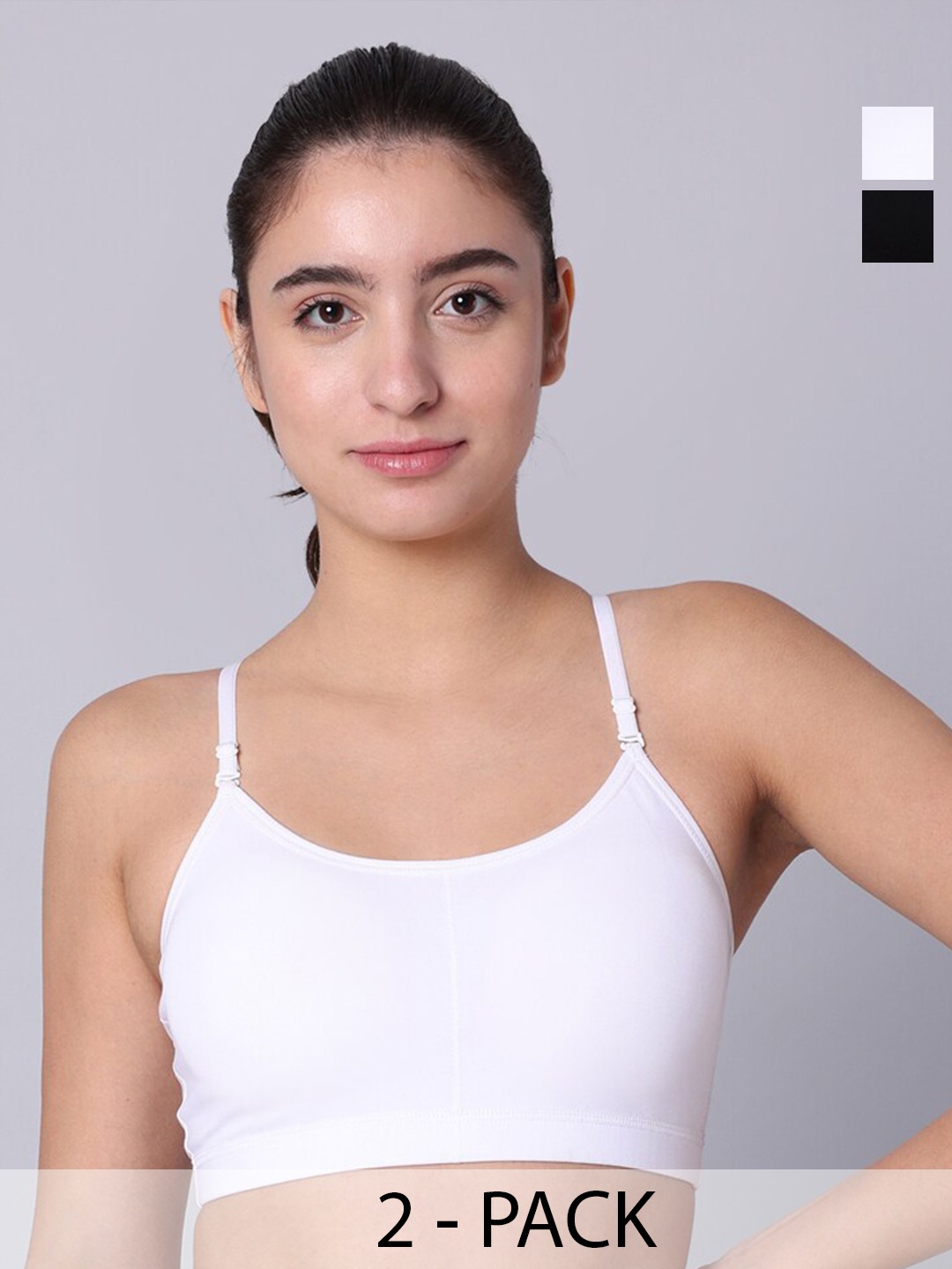 Sillysally Pack Of 2 Cotton Bralette Bra Full Coverage All Day Comfort Non-Wired, White
Sillysally Pack Of 2 Cotton Bralette Bra Full Coverage All Day Comfort Non-Wired, White