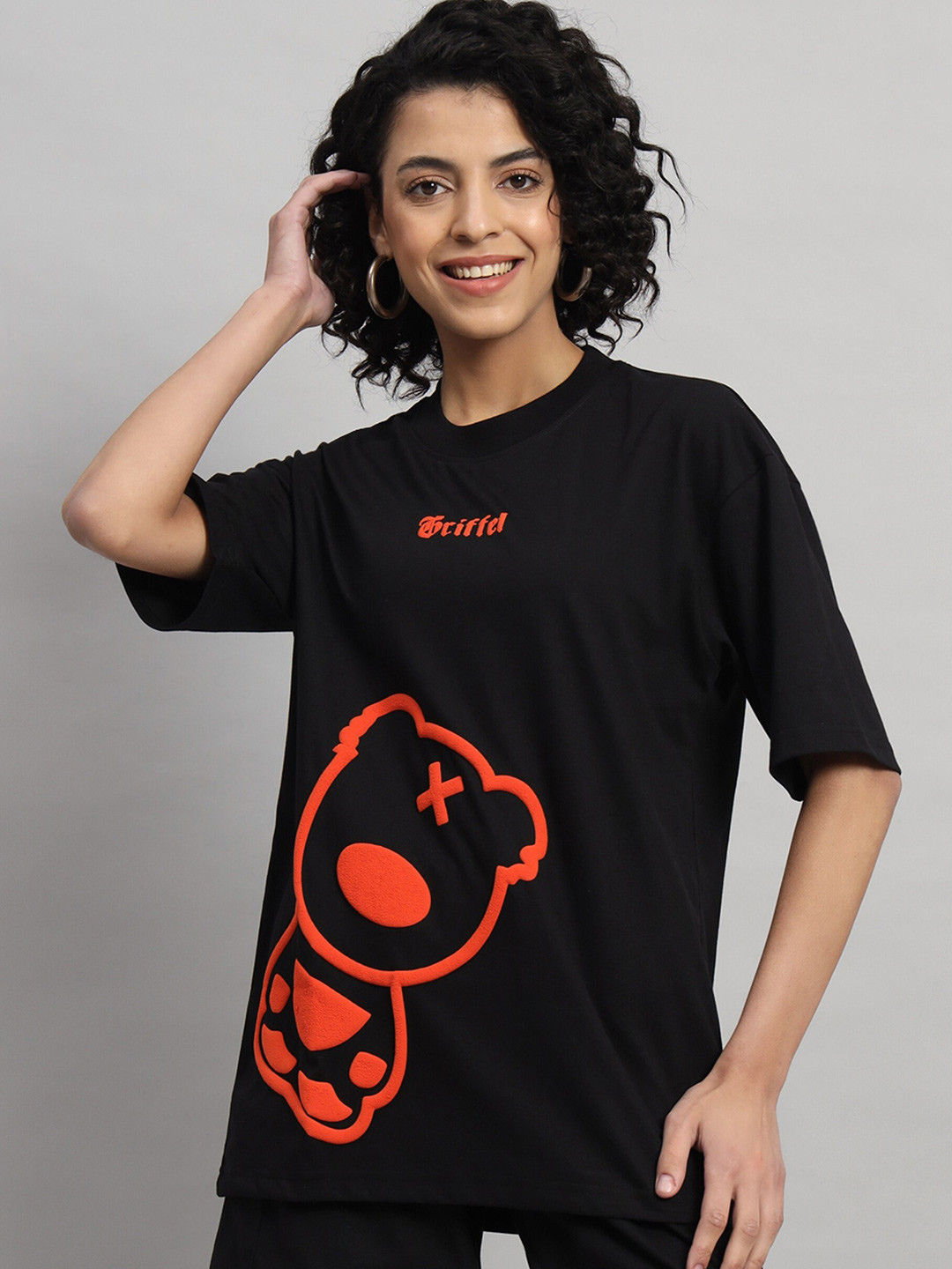 GRIFFEL Printed Round Neck Oversized T-shirt, Black
GRIFFEL Printed Round Neck Oversized T-shirt, Black