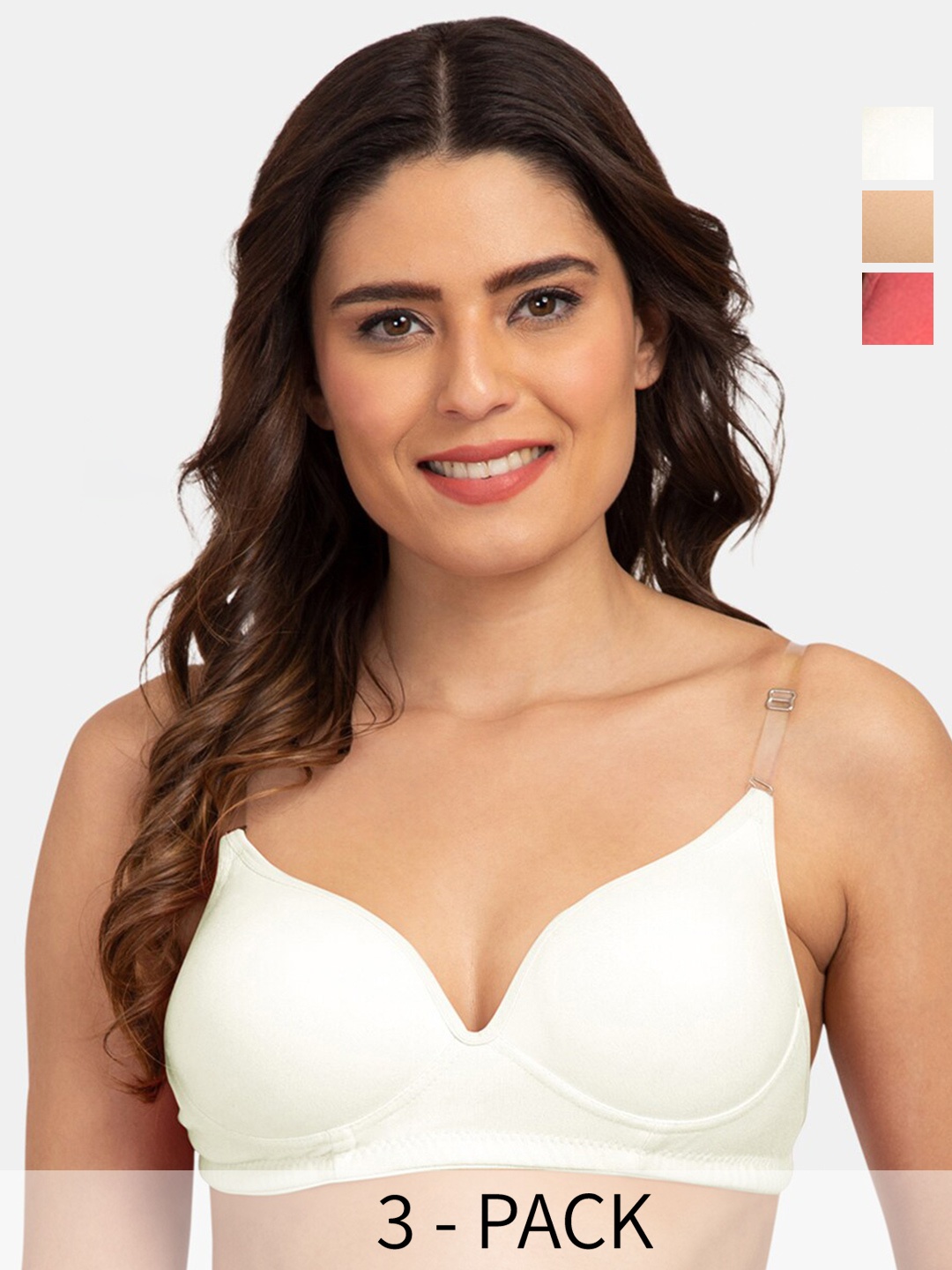 Tweens Pack Of 3 Cotton Push-Up Bra Medium Coverage Heavily Padded Transparent Back, Beige
Tweens Pack Of 3 Cotton Push-Up Bra Medium Coverage Heavily Padded Transparent Back, Beige
