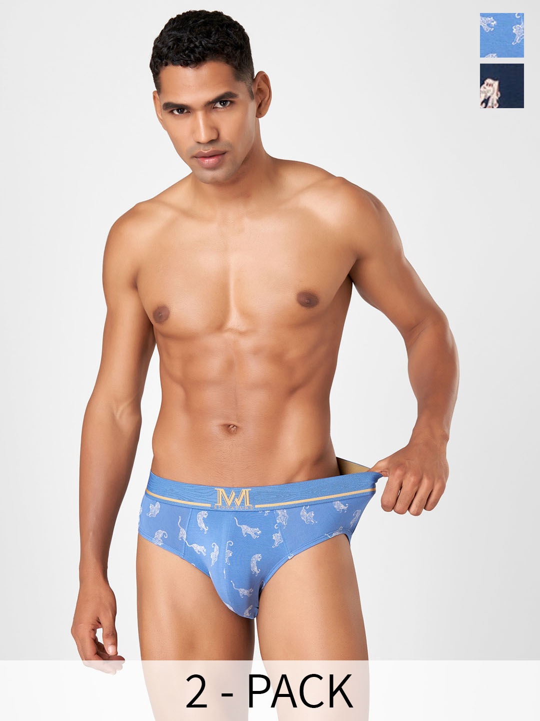 Macroman M-Series Signature Collection By Rohit Bal Pack of 2 Basic Briefs 8905284075923, Blue
Macroman M-Series Signature Collection By Rohit Bal Pack of 2 Basic Briefs 8905284075923, Blue