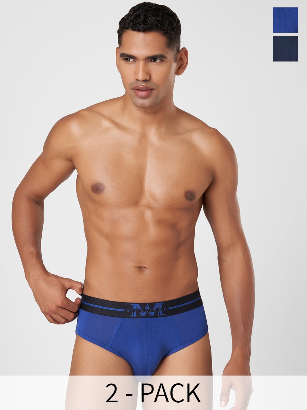 Macroman M-Series Signature Collection By Rohit Bal Pack of 2 Basic Briefs 8903978419756, Navy blue
Macroman M-Series Signature Collection By Rohit Bal Pack of 2 Basic Briefs 8903978419756, Navy blue