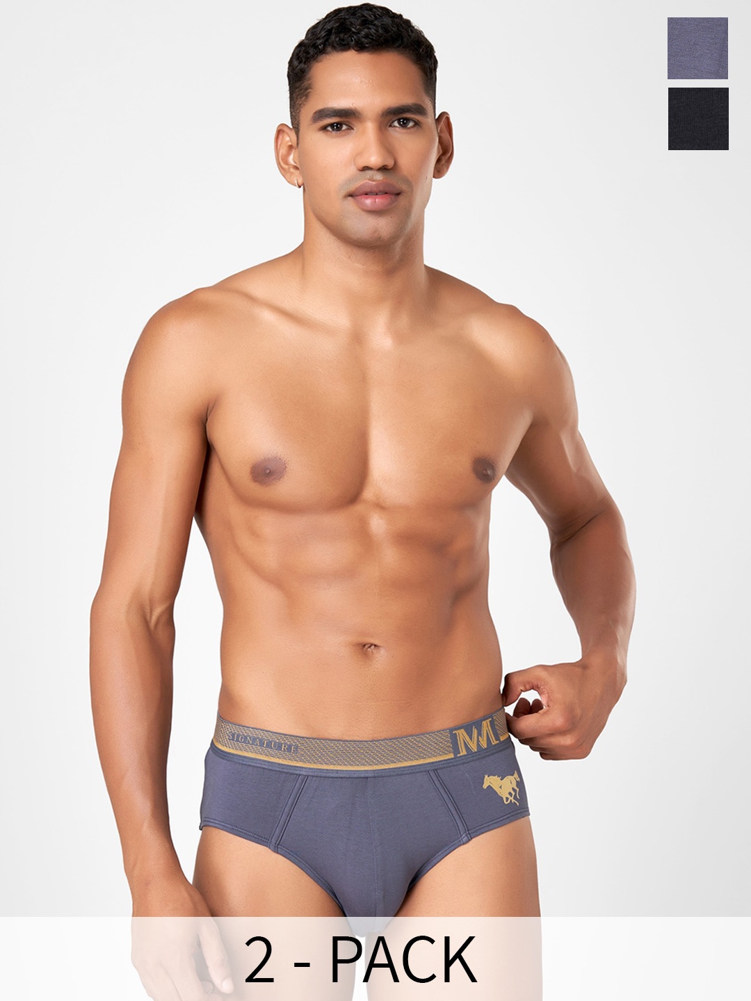 Macroman M-Series Signature Collection By Rohit Bal Pack of 2 Basic Briefs 8903978419114, Grey
Macroman M-Series Signature Collection By Rohit Bal Pack of 2 Basic Briefs 8903978419114, Grey