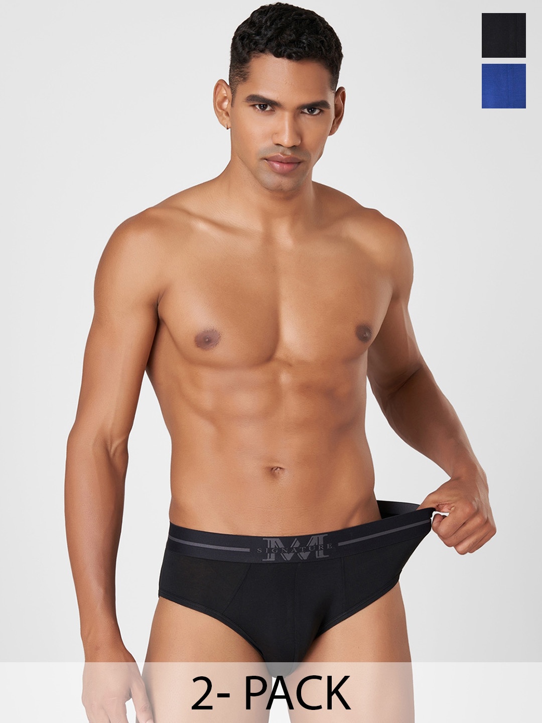 Macroman M-Series Signature Collection By Rohit Bal Pack of 2 Basic Briefs 8903978419664, Blue
Macroman M-Series Signature Collection By Rohit Bal Pack of 2 Basic Briefs 8903978419664, Blue
