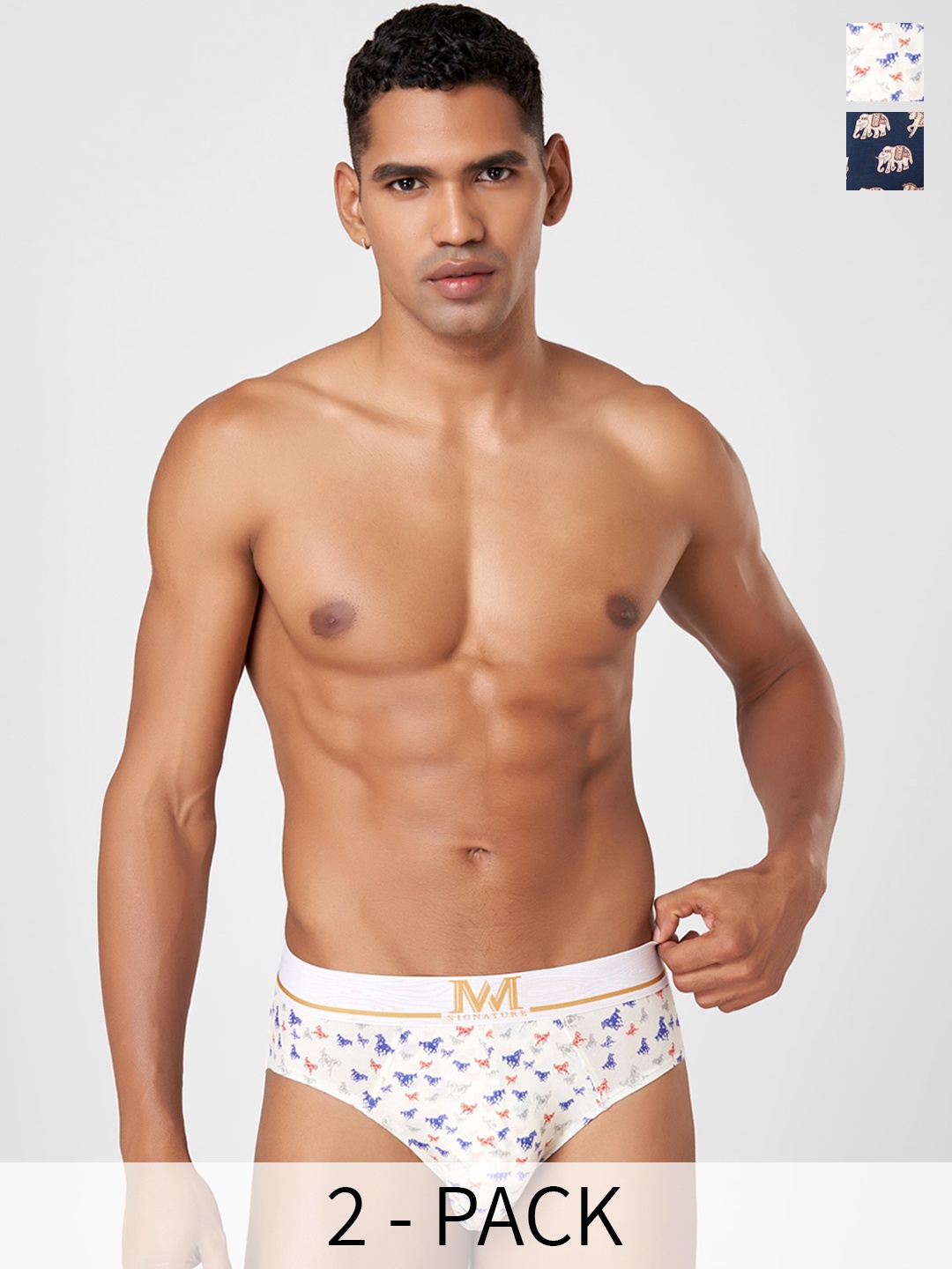 Macroman M-Series Signature Collection By Rohit Bal Pack of 2 Basic Briefs 8905284076029, Navy blue
Macroman M-Series Signature Collection By Rohit Bal Pack of 2 Basic Briefs 8905284076029, Navy blue