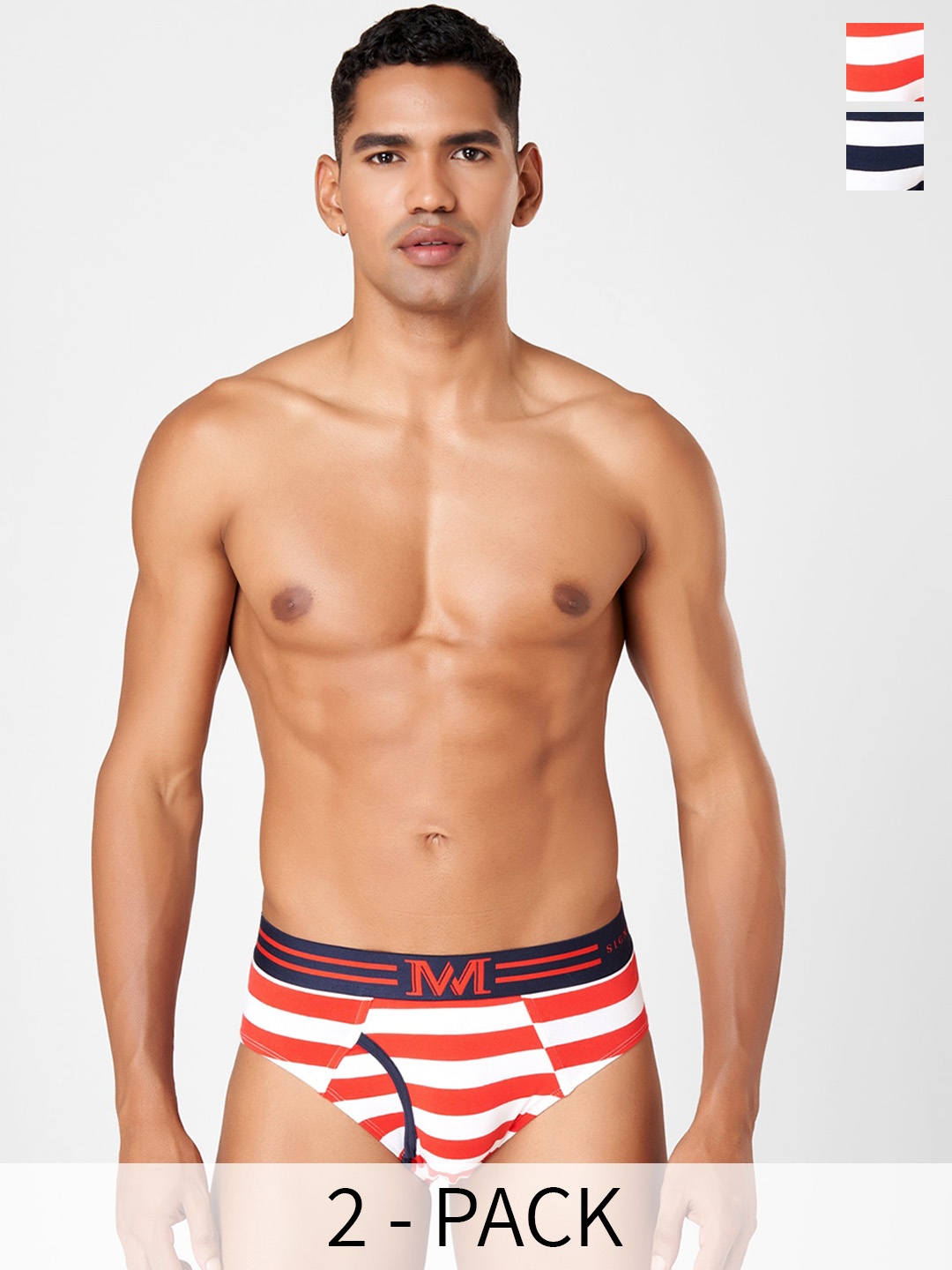 Macroman M-Series Signature Collection By Rohit Bal Pack of 2 Basic Briefs 8903978418179, Navy blue
Macroman M-Series Signature Collection By Rohit Bal Pack of 2 Basic Briefs 8903978418179, Navy blue