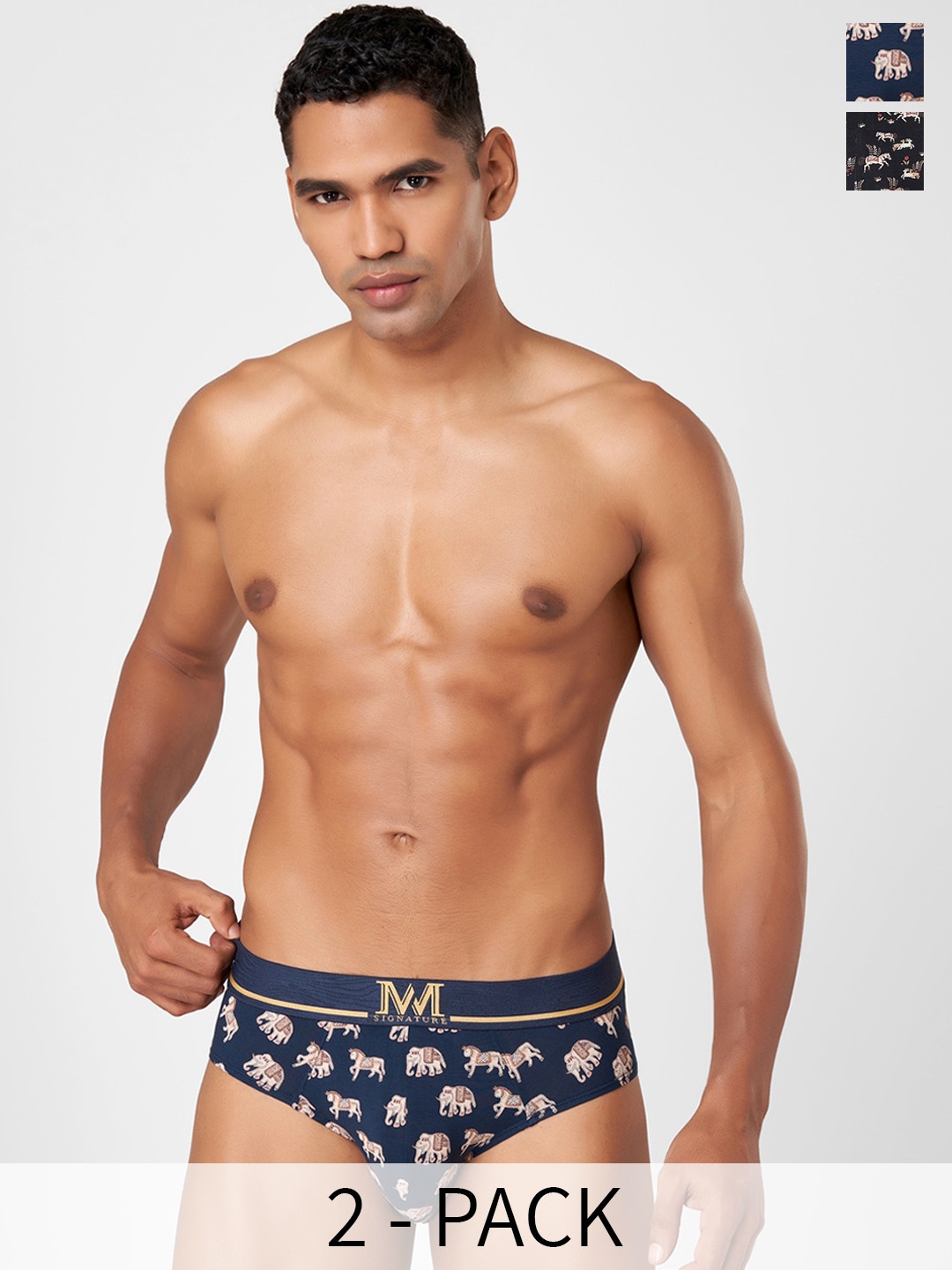 Macroman M-Series Signature Collection By Rohit Bal Pack of 2 Basic Briefs 8905284075800, Black
Macroman M-Series Signature Collection By Rohit Bal Pack of 2 Basic Briefs 8905284075800, Black