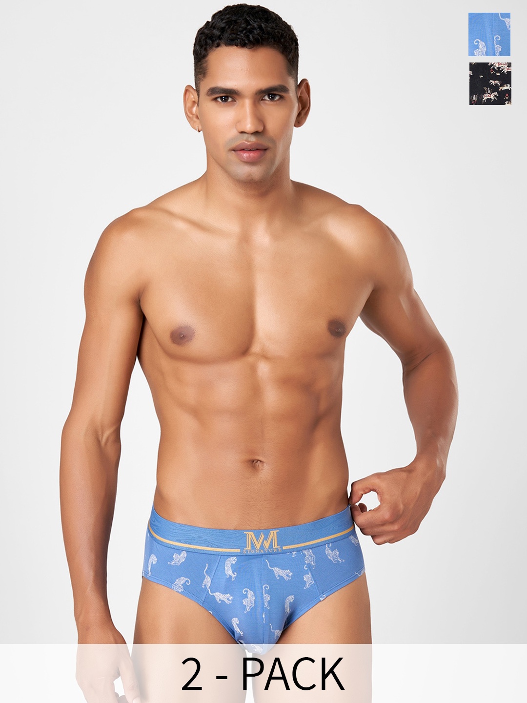 Macroman M-Series Signature Collection By Rohit Bal Pack of 2 Basic Briefs 8905284075862, Blue
Macroman M-Series Signature Collection By Rohit Bal Pack of 2 Basic Briefs 8905284075862, Blue