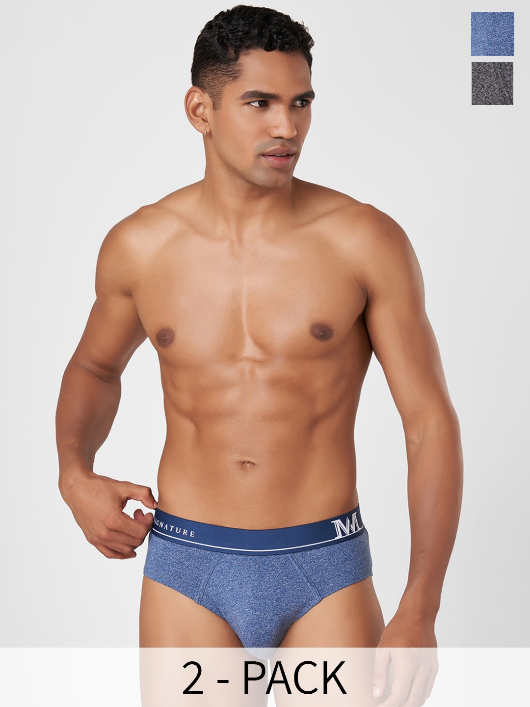 Macroman M-Series Signature Collection By Rohit Bal Pack of 2 Basic Briefs 8903978418469, Navy blue
Macroman M-Series Signature Collection By Rohit Bal Pack of 2 Basic Briefs 8903978418469, Navy blue