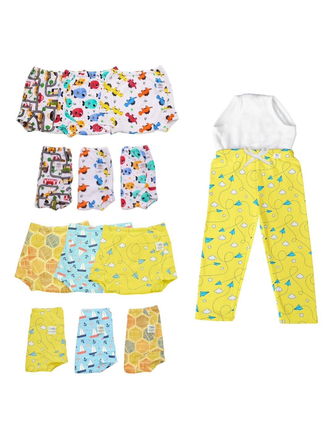 SuperBottoms Set of 12 Super DryFeel Layer Padded PottyTraining Underwear & 1 Diaper Pant, Multi
SuperBottoms Set of 12 Super DryFeel Layer Padded PottyTraining Underwear & 1 Diaper Pant, Multi