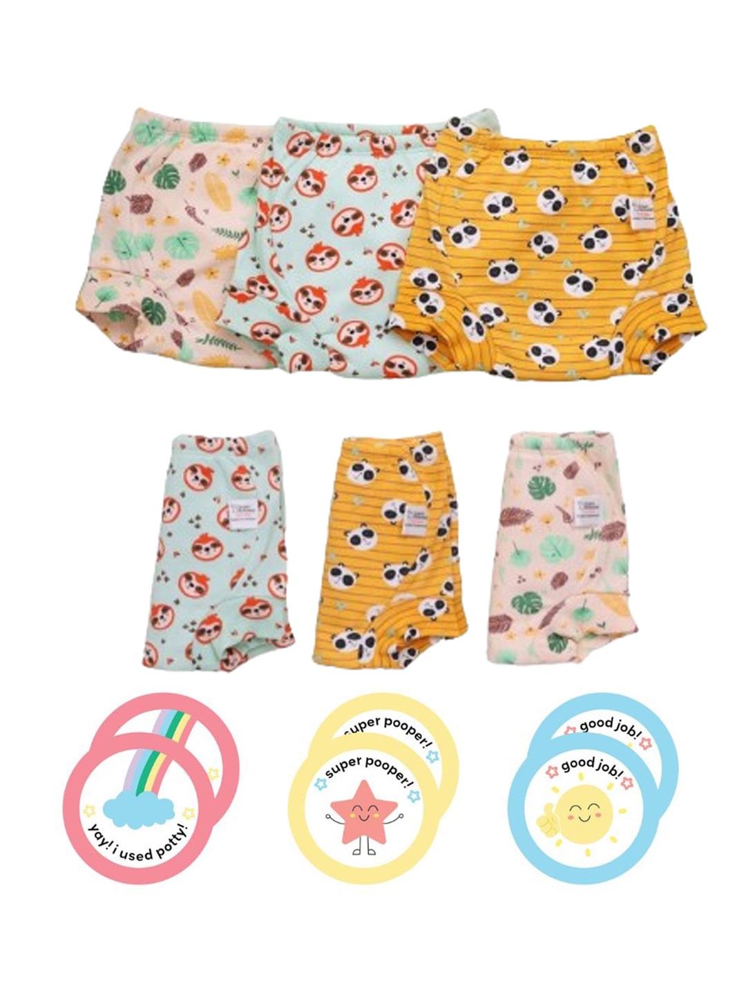 SuperBottoms Set Of 6 Super DryFeel Layer Padded Potty Training Underwears With Stickers, Multi
SuperBottoms Set Of 6 Super DryFeel Layer Padded Potty Training Underwears With Stickers, Multi