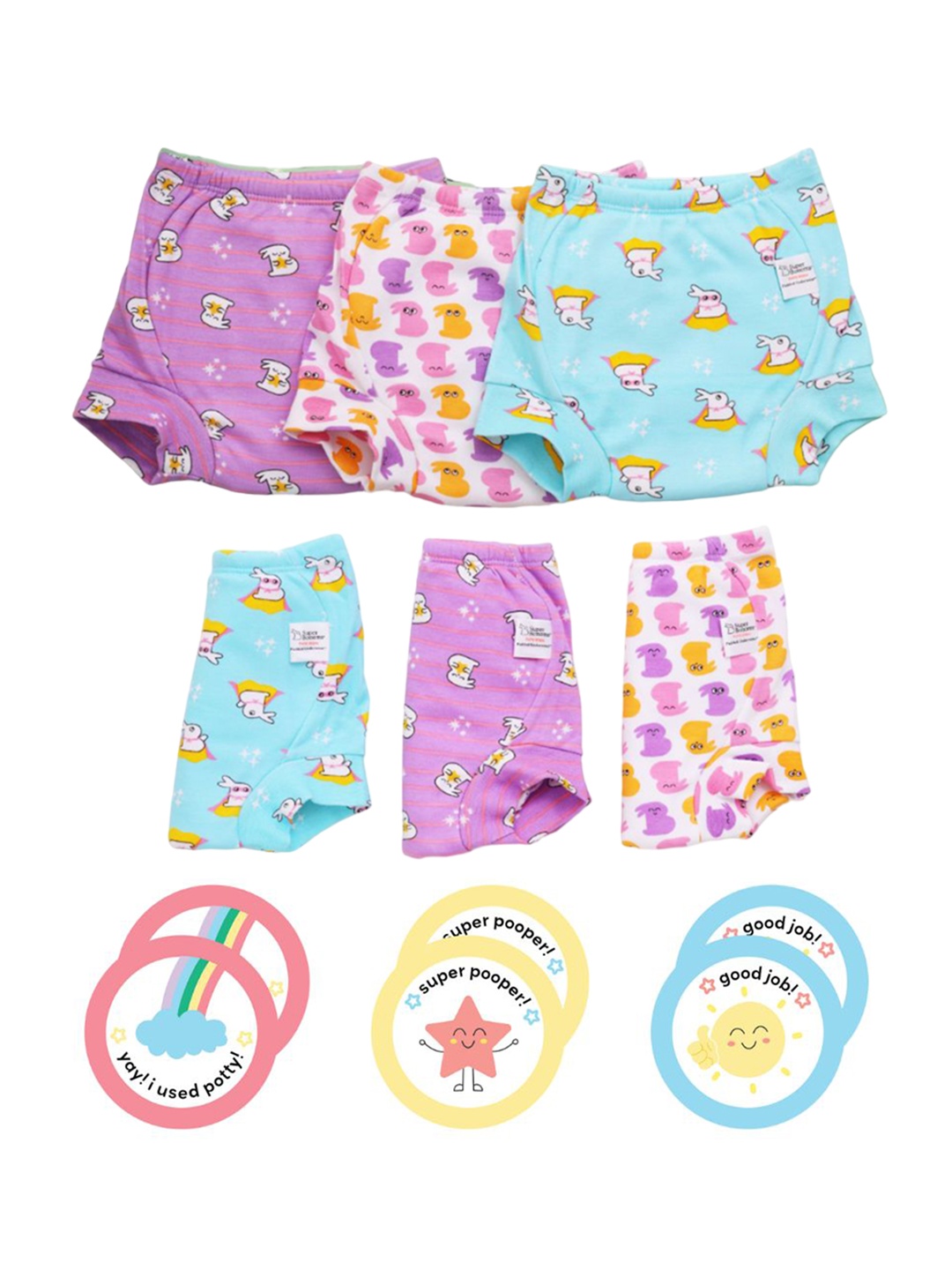 SuperBottoms Set Of 6 DryFeel Layer Padded Potty Training Underwear With Sticker, Blue
SuperBottoms Set Of 6 DryFeel Layer Padded Potty Training Underwear With Sticker, Blue
