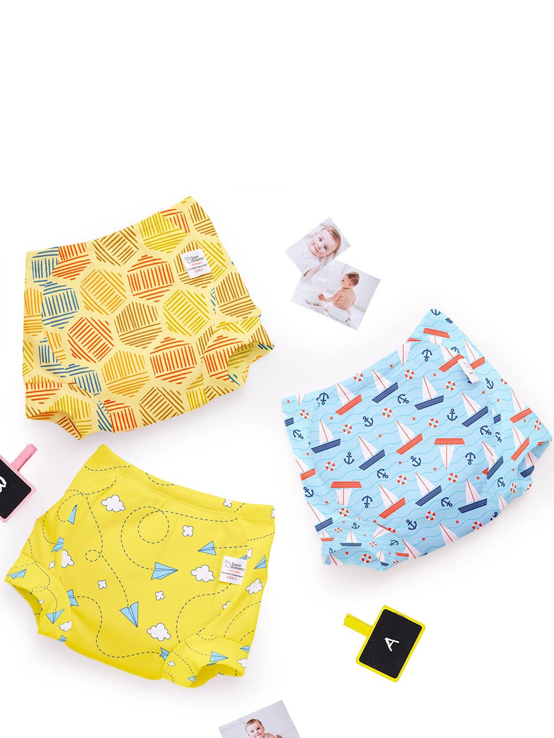 SuperBottoms Set Of 9 Super DryFeel Layer Pure Cotton Padded Potty Training Underwear, Yellow
SuperBottoms Set Of 9 Super DryFeel Layer Pure Cotton Padded Potty Training Underwear, Yellow