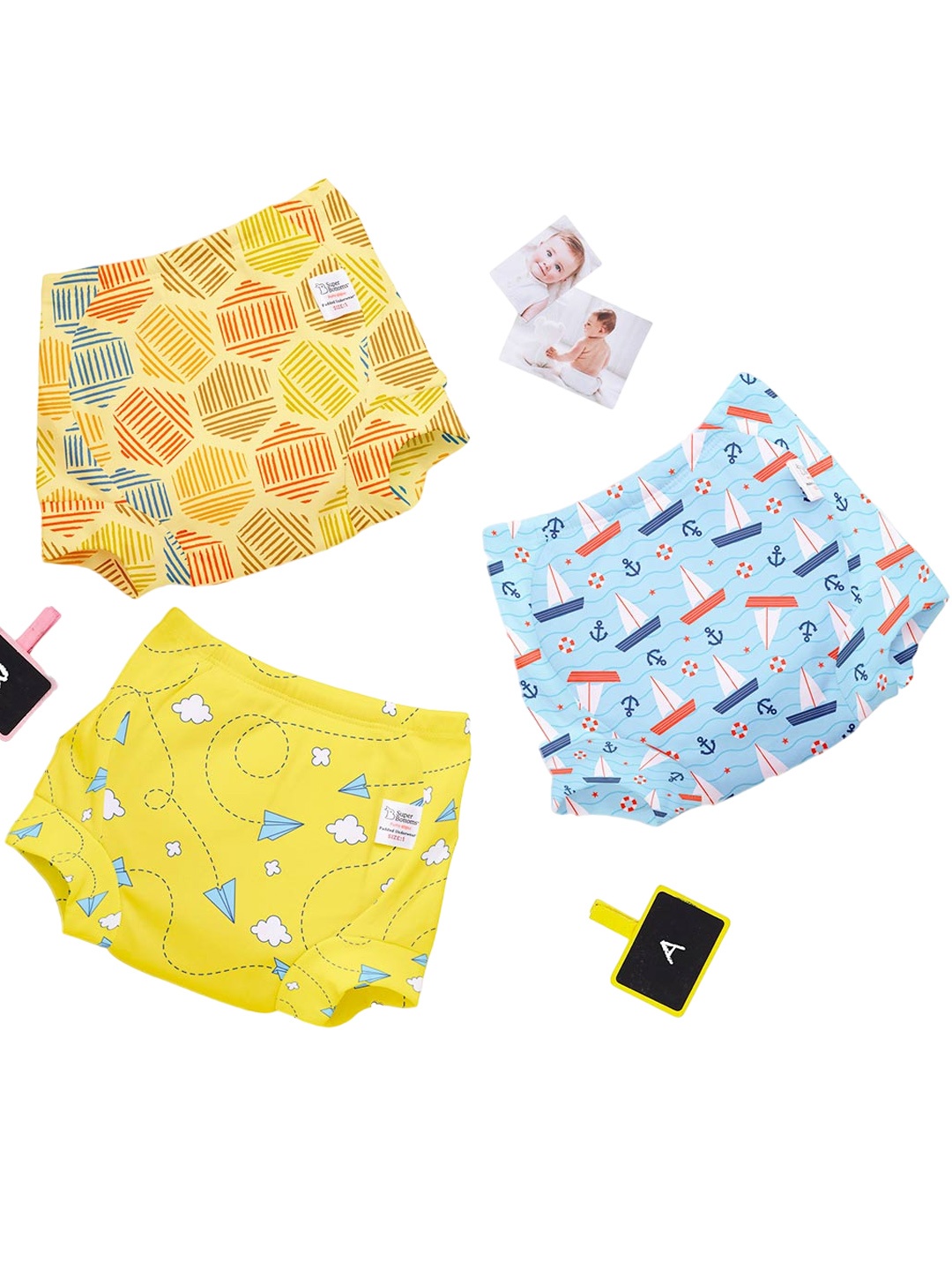 SuperBottoms Set Of 3 Super DryFeel Layer Pure Cotton Padded Potty Training Underwear, Yellow
SuperBottoms Set Of 3 Super DryFeel Layer Pure Cotton Padded Potty Training Underwear, Yellow