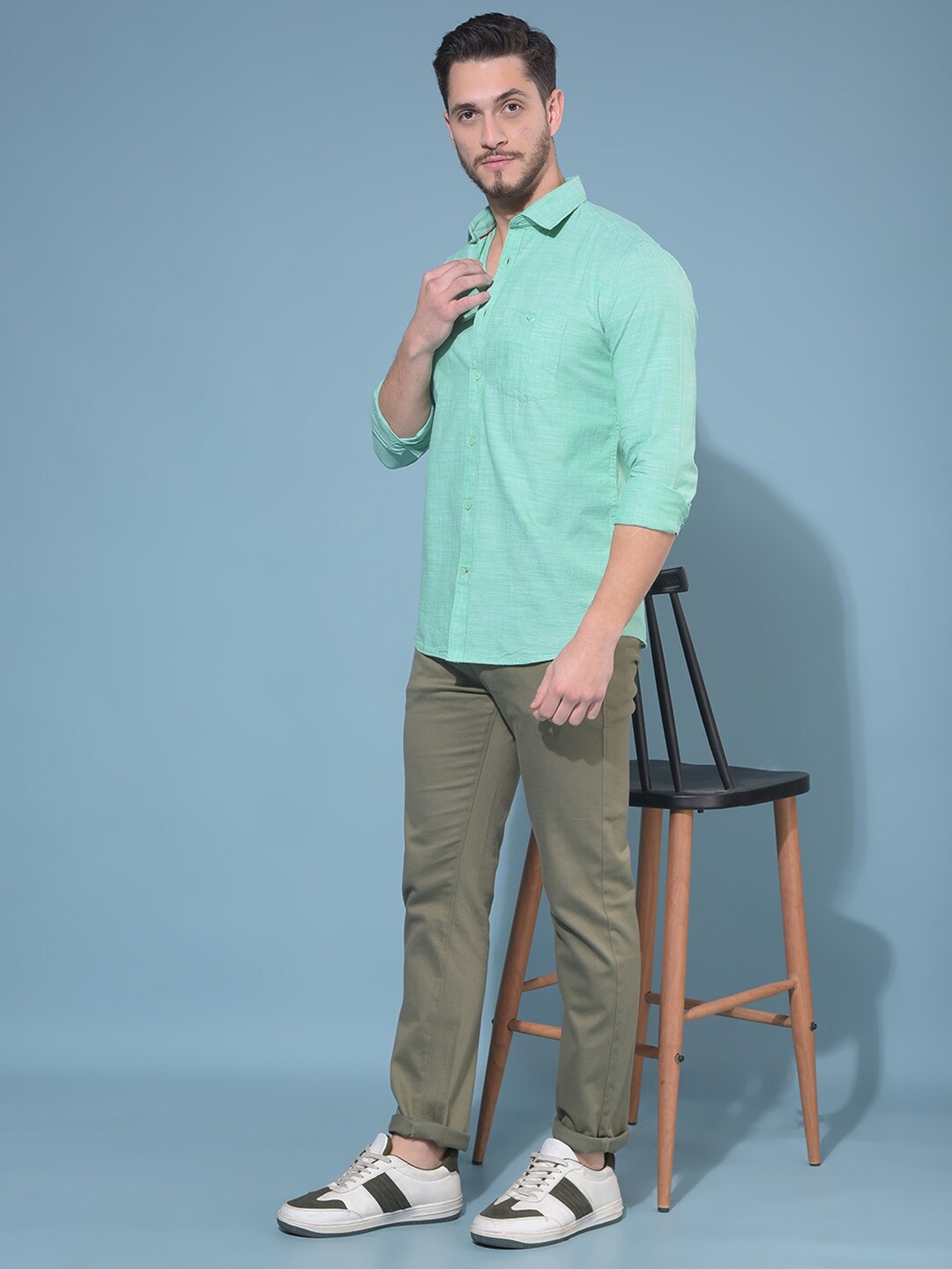 Crimsoune Club Classic Cotton Spread Collar Long Sleeves Slim Fit Opaque Casual Shirt, Green
Crimsoune Club Classic Cotton Spread Collar Long Sleeves Slim Fit Opaque Casual Shirt, Green