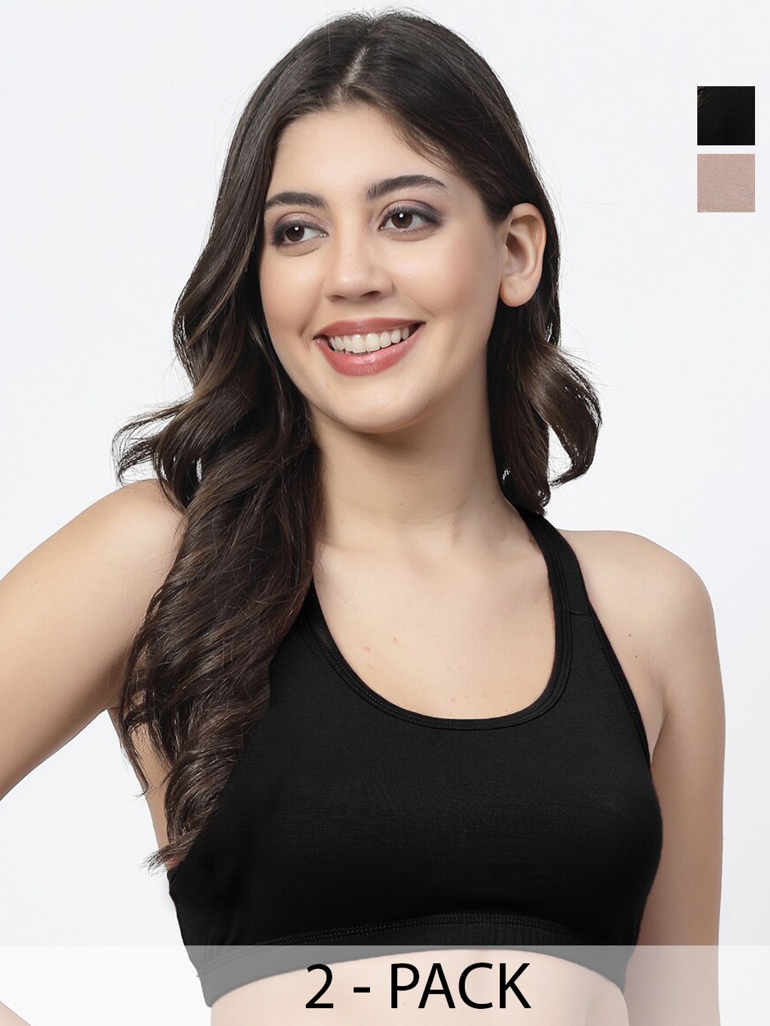Docare Pack of 2 Full Coverage Non Padded Workout Bras With All Day Comfort, Brown
Docare Pack of 2 Full Coverage Non Padded Workout Bras With All Day Comfort, Brown