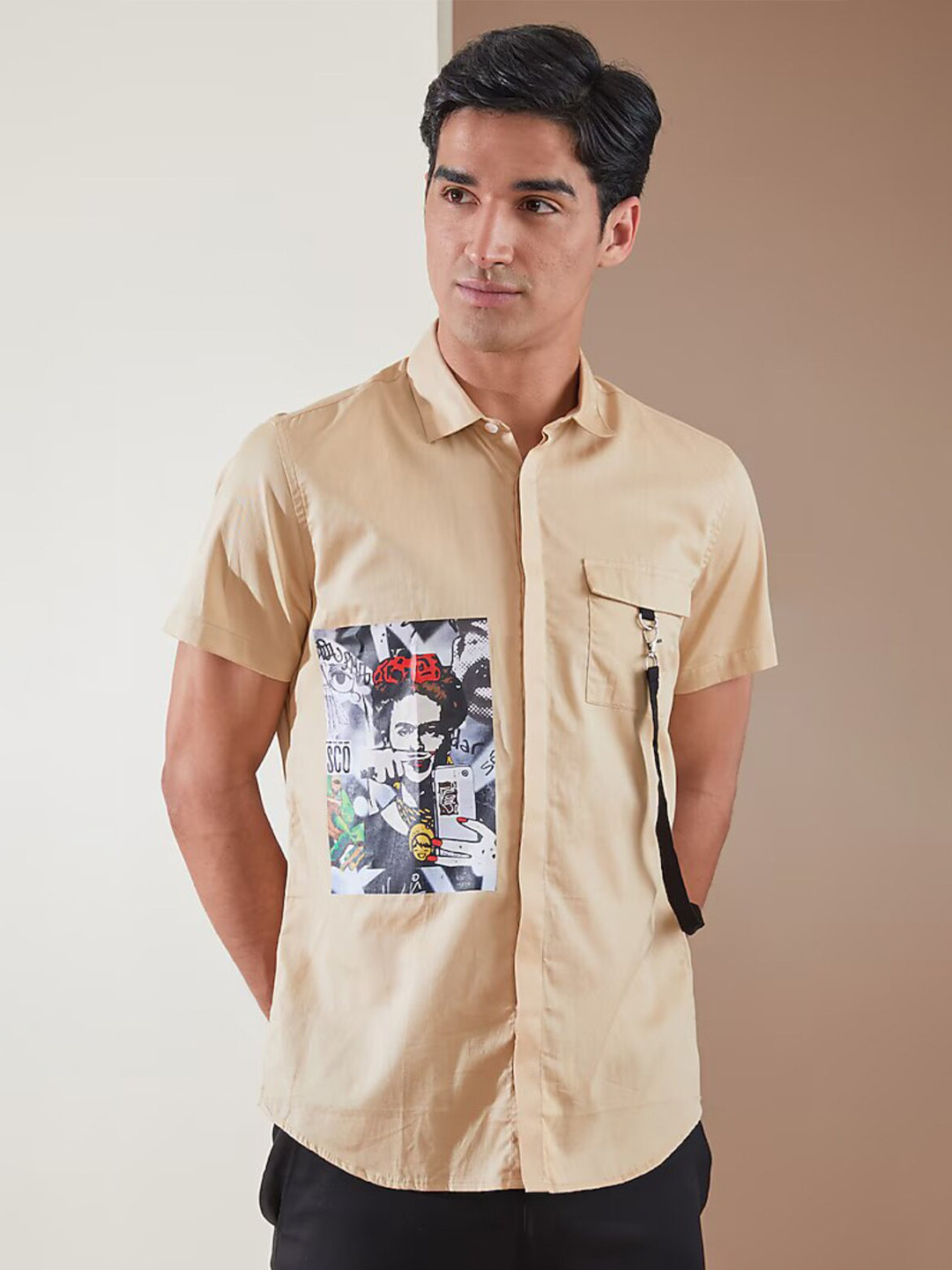 HE SPOKE Smart Tailored Fit Graphic Printed Cotton Casual Shirt, Cream
HE SPOKE Smart Tailored Fit Graphic Printed Cotton Casual Shirt, Cream