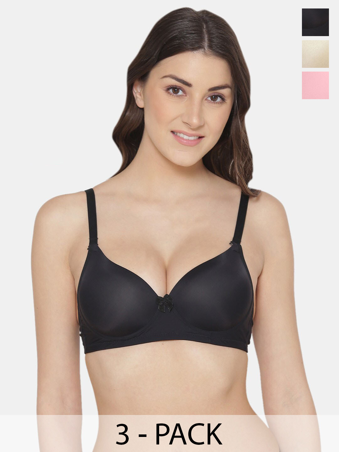 Tweens Pack Of 3 Medium Coverage Heavily Padded Push-Up Bras With All Day Comfort, Black
Tweens Pack Of 3 Medium Coverage Heavily Padded Push-Up Bras With All Day Comfort, Black