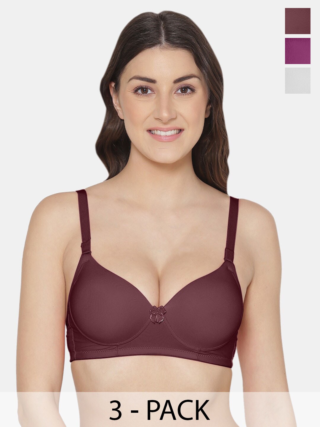 Tweens Pack Of 3 Medium Coverage Heavily Padded Push-Up Bras With All Day Comfort, Grey
Tweens Pack Of 3 Medium Coverage Heavily Padded Push-Up Bras With All Day Comfort, Grey