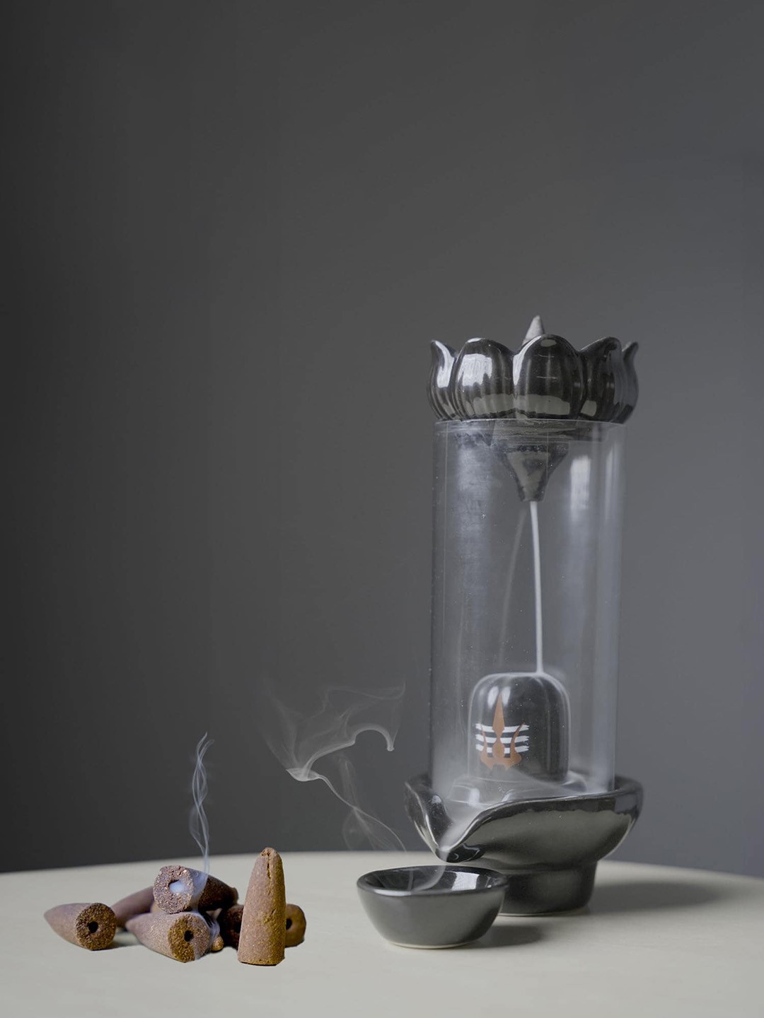 PujaNPujari Black & Transparent 15 Pcs Shivling Backflow Smoke Fountain Incense Diffuser
PujaNPujari Black & Transparent 15 Pcs Shivling Backflow Smoke Fountain Incense Diffuser