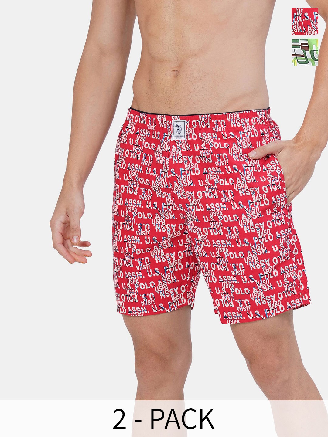 U.S. Polo Assn. Men Pack Of 2 Typography Printed Cotton Boxers 17730090-1-25048640, Red
U.S. Polo Assn. Men Pack Of 2 Typography Printed Cotton Boxers 17730090-1-25048640, Red